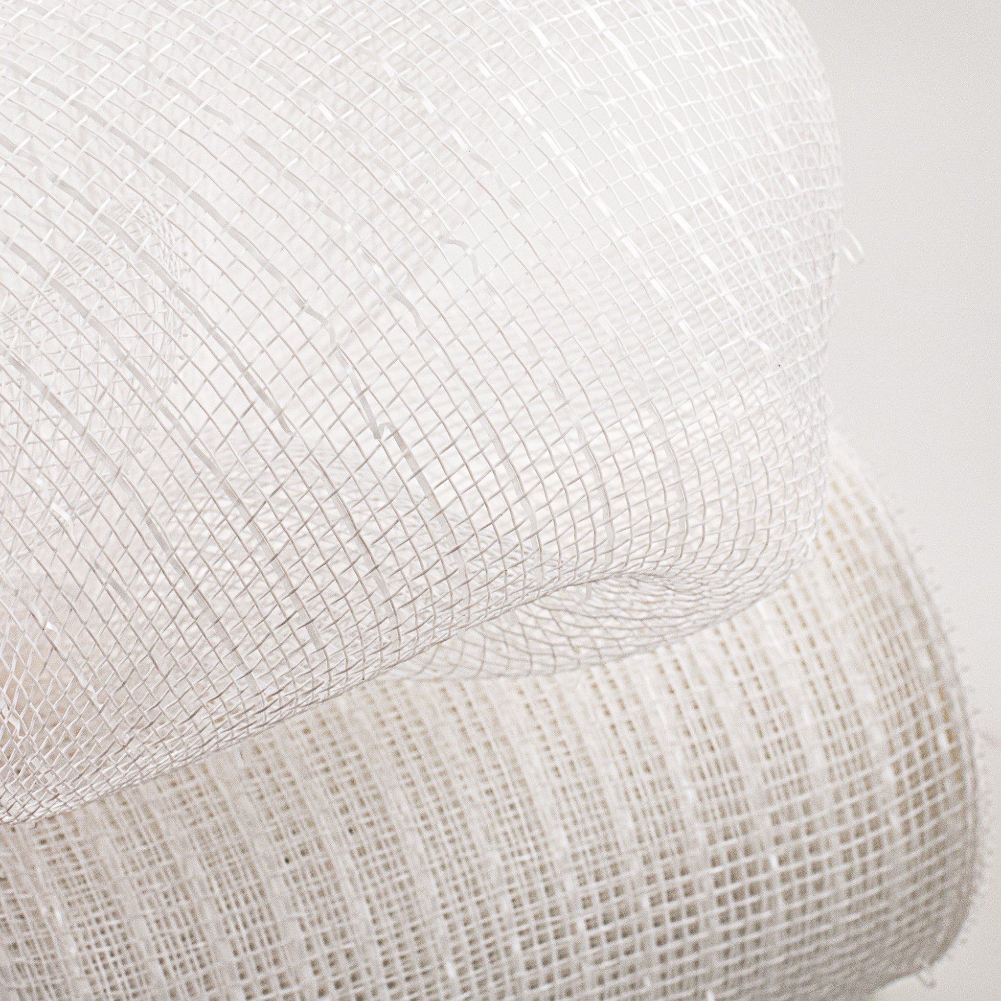 10" Poly Deco Mesh: White w/ White Lifestyle Photo