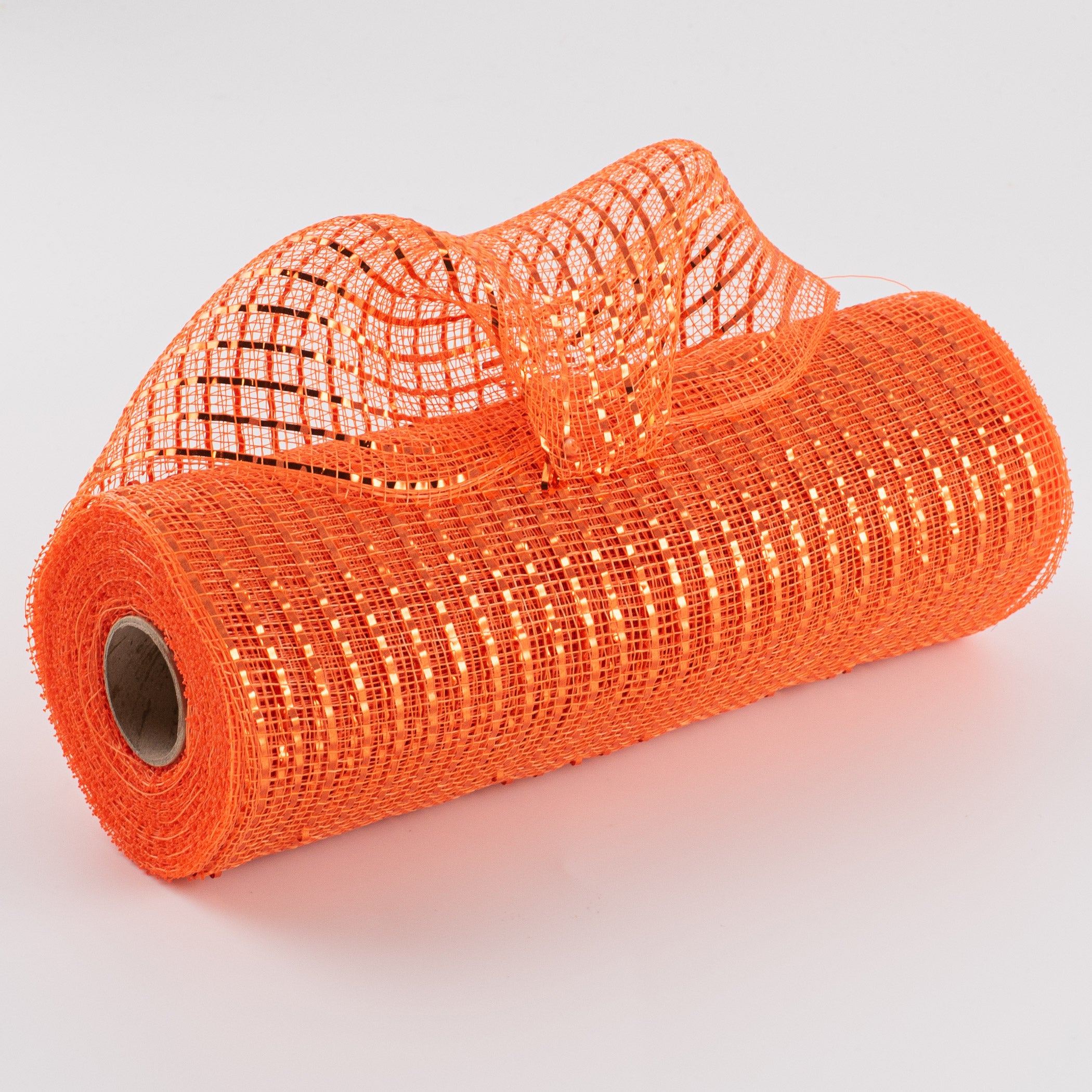 10" Poly Deco Mesh: Wide Foil Metallic Orange Item Number: RE136620