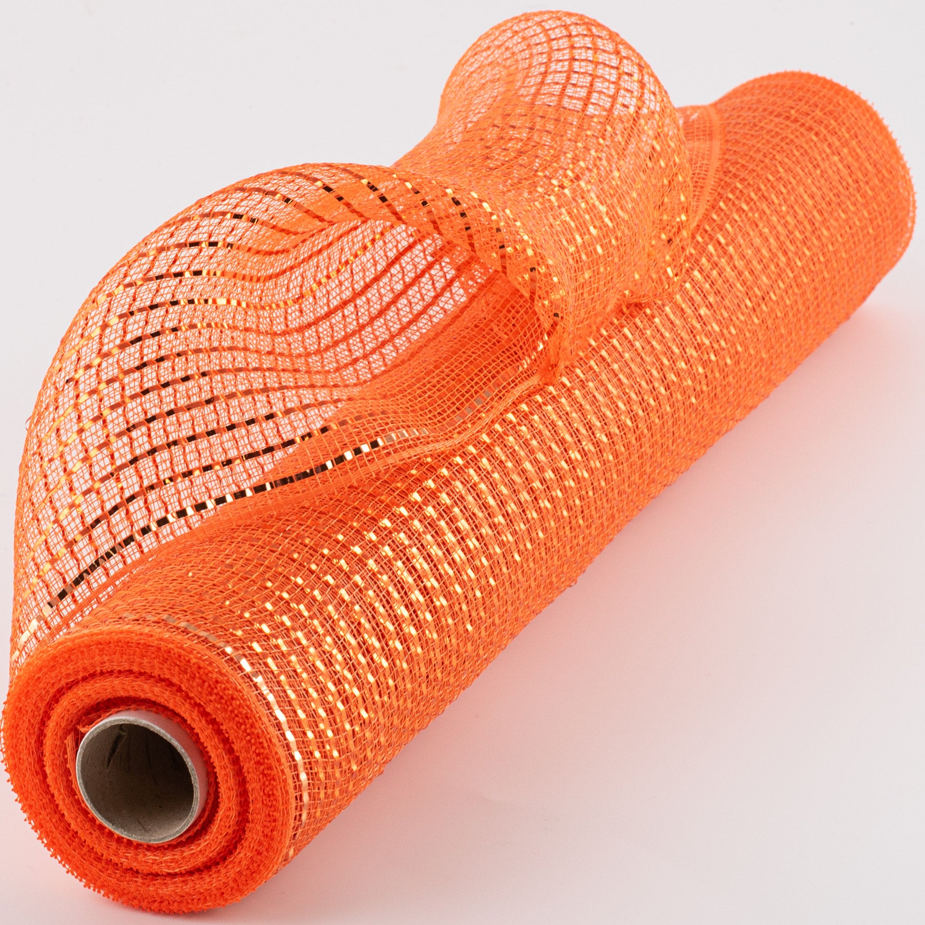 21" Poly Deco Mesh: Wide Foil Metallic Orange Item Number: RE106620