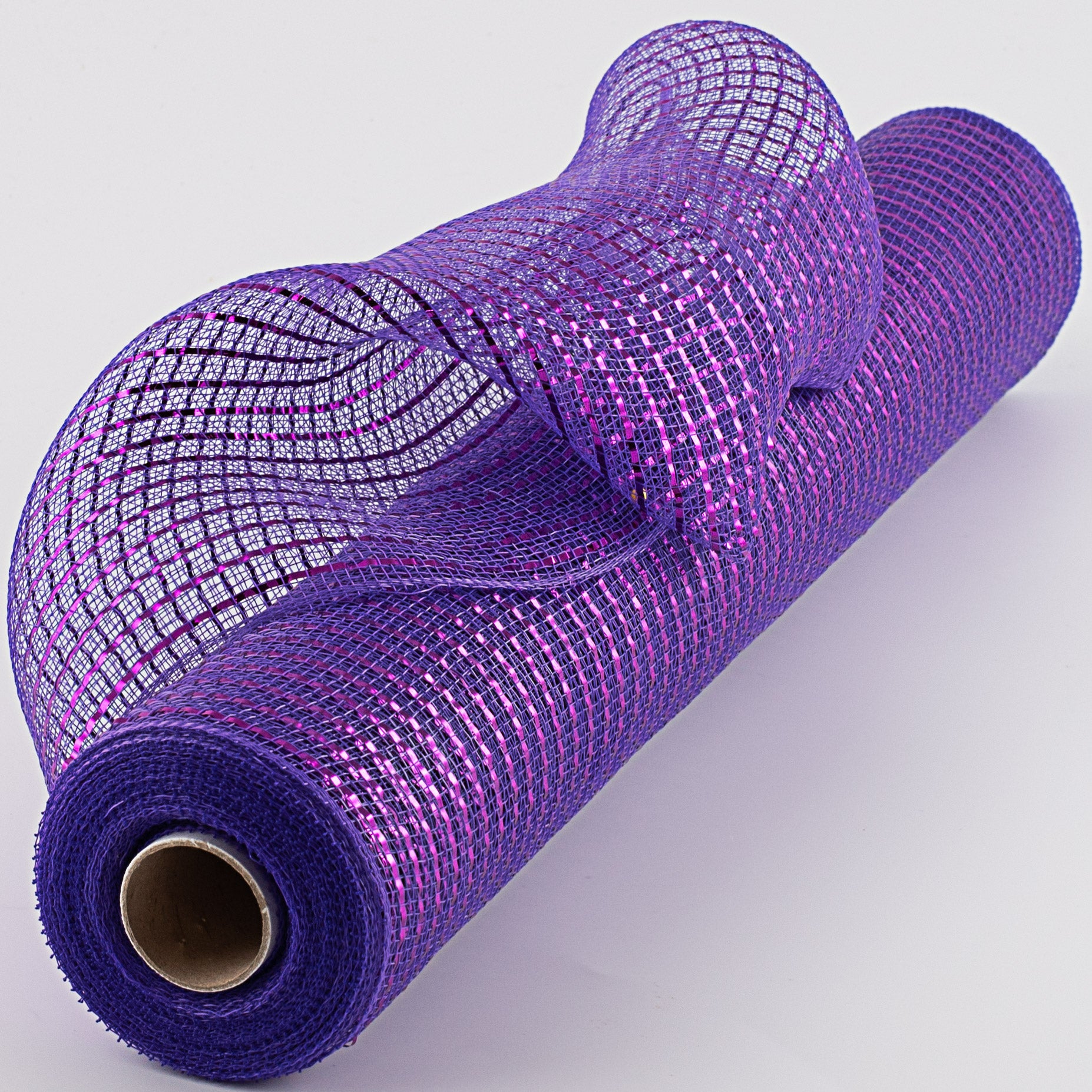 21" Poly Deco Mesh: Wide Foil Metallic Purple Item Number: RE106623