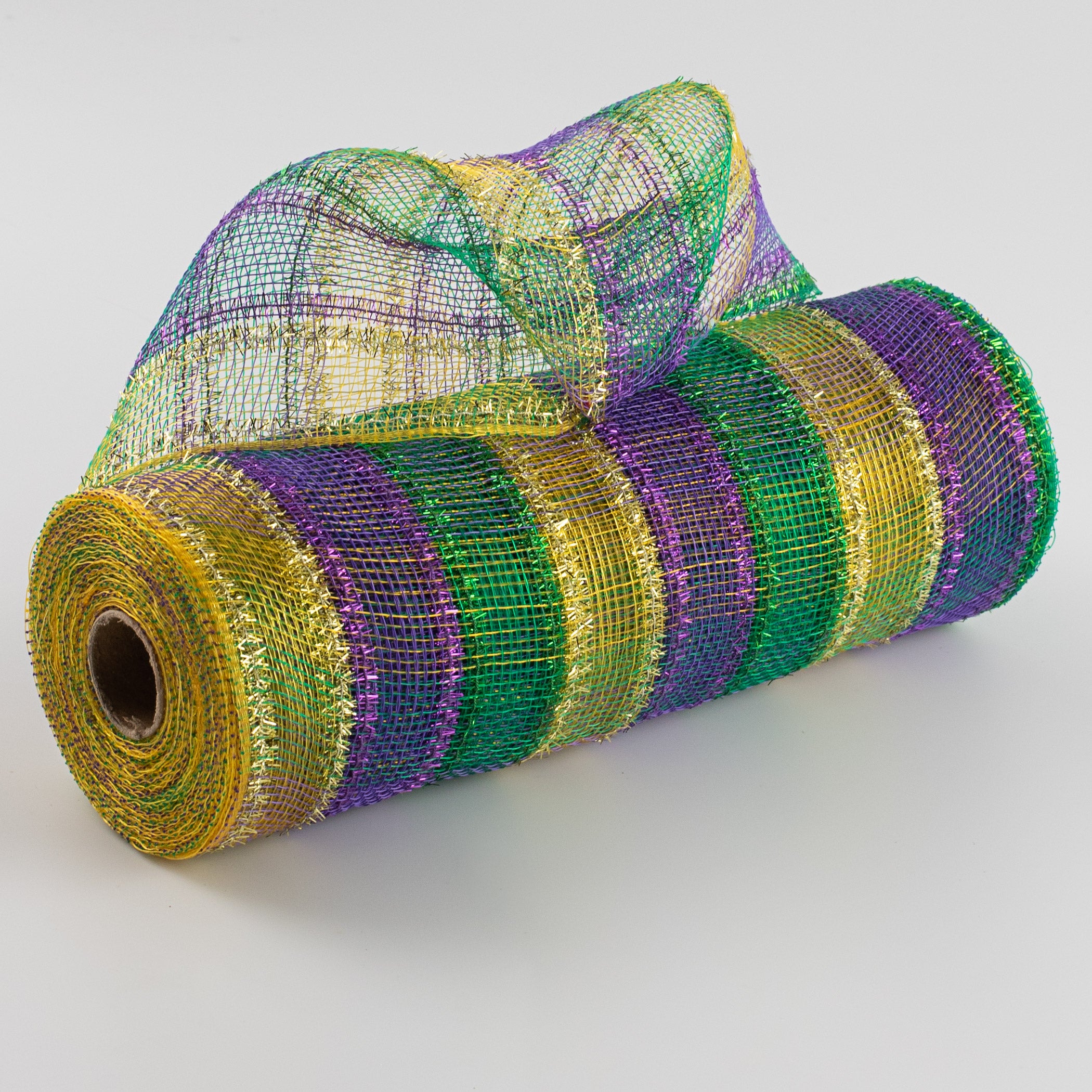 10" Poly Deco Tinsel Mesh: Mardi Gras Check Item Number: RY841173