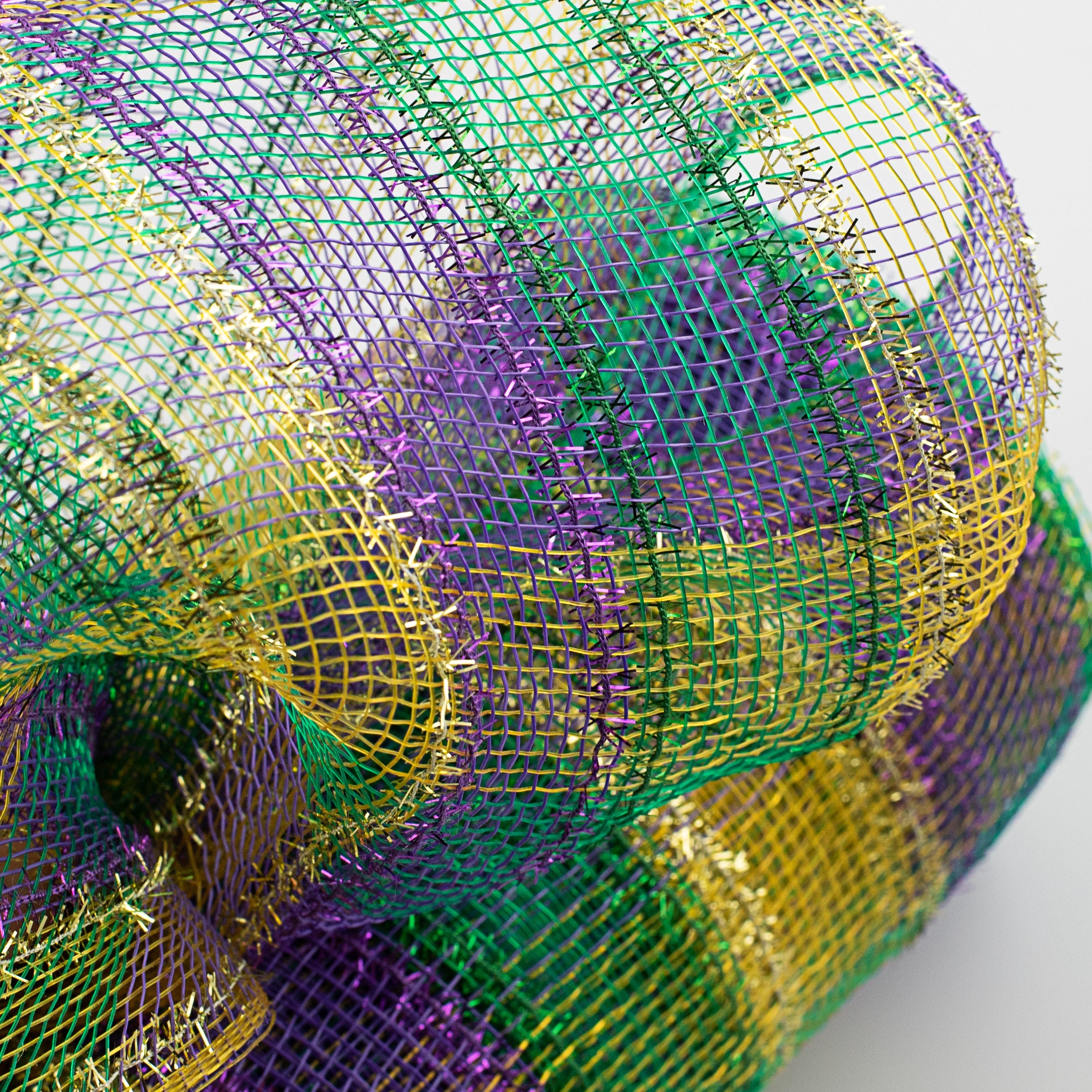 10" Poly Deco Tinsel Mesh: Mardi Gras Check Lifestyle Photo