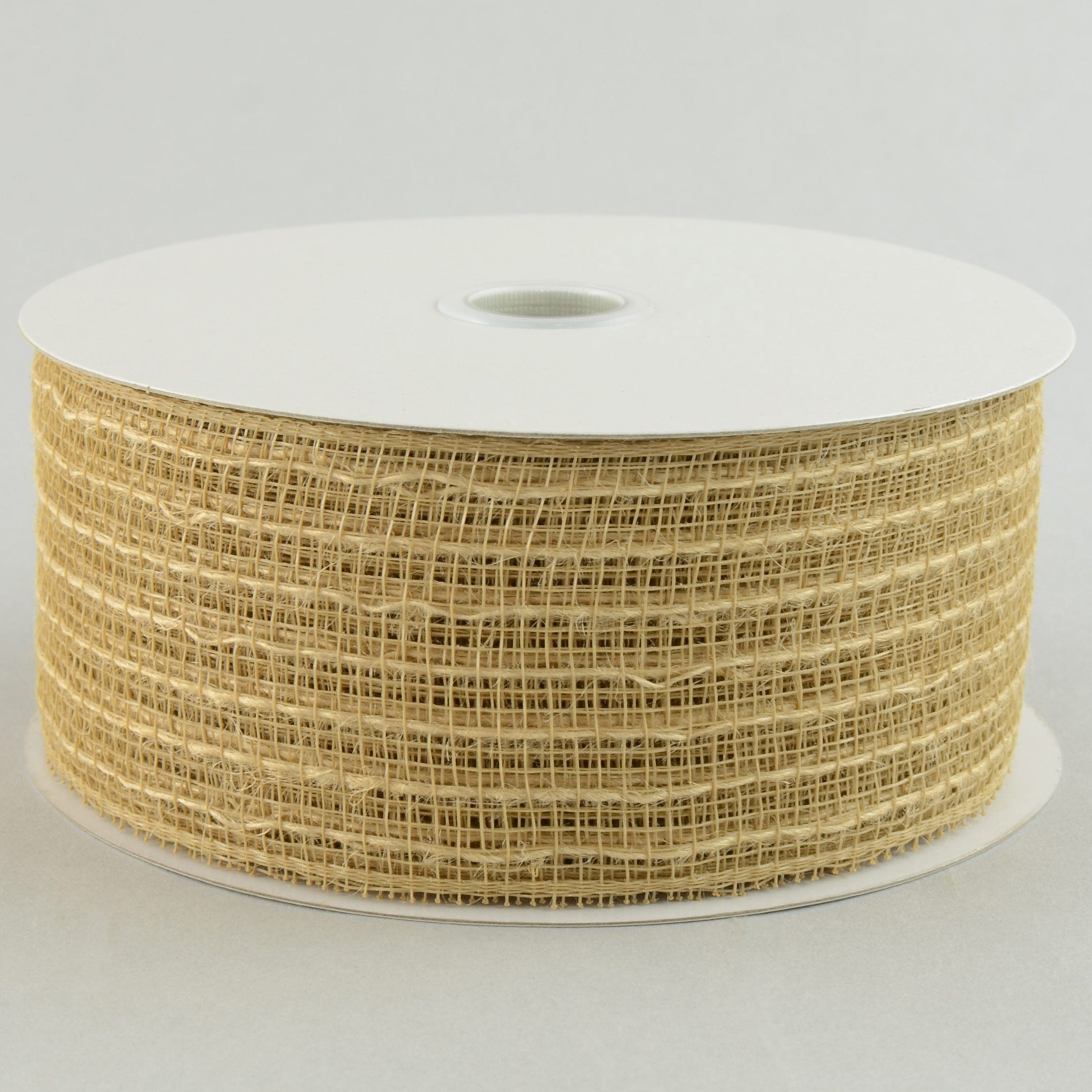 2.5" Poly Jute Burlap Mesh Ribbon: Natural (25 Yards) Item Number: XB93240-15