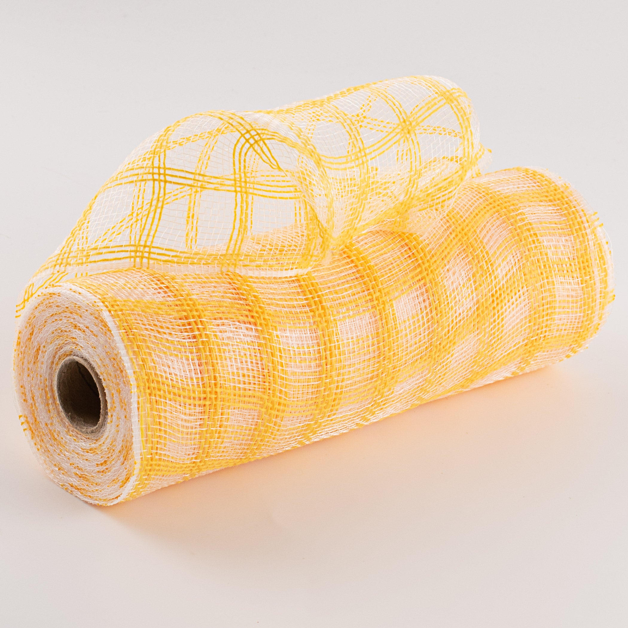 10" Poly Jute Deco Mesh: Yellow & Clear Check Item Number: RY830629