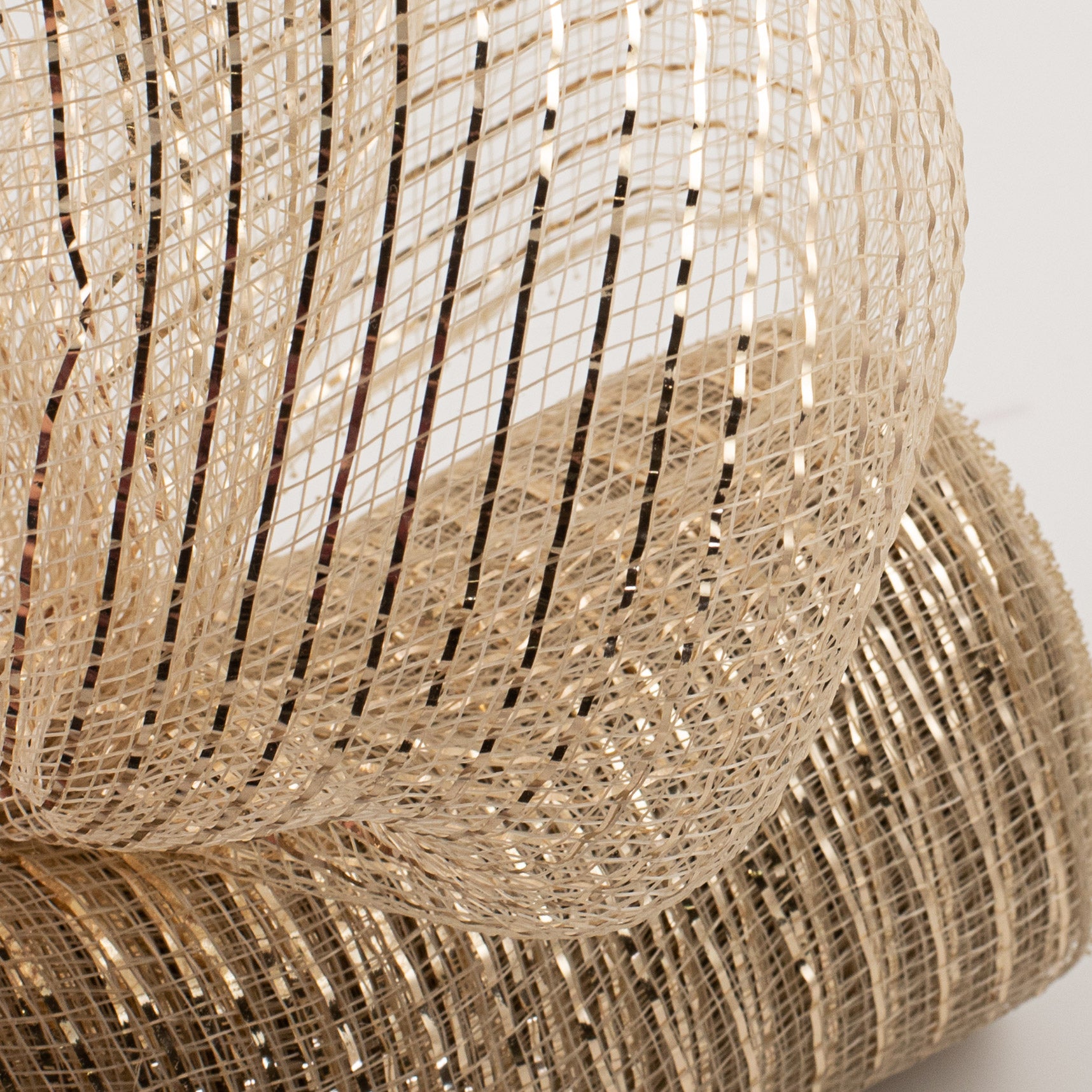 10" Poly Mesh Roll: Metallic Champagne Gold Lifestyle Photo