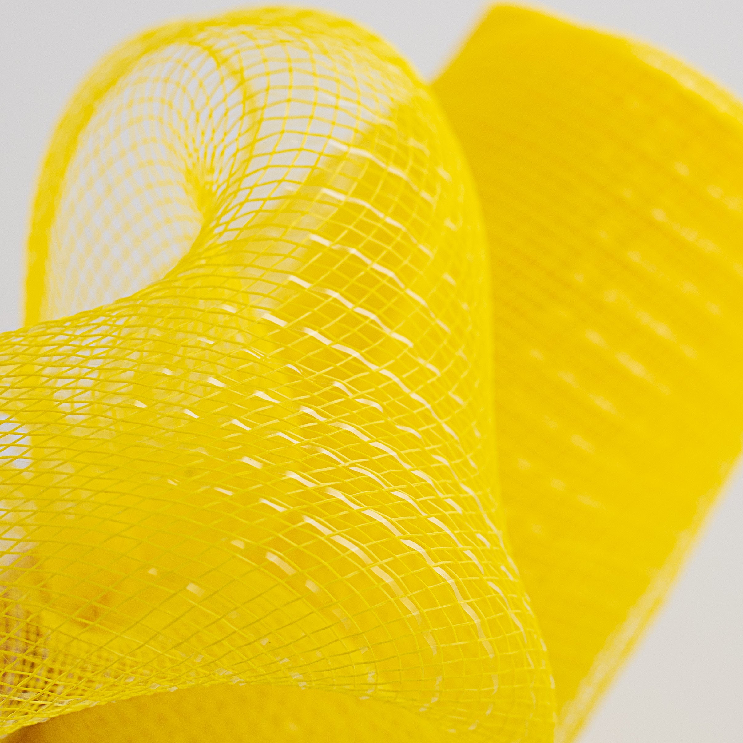 10" Poly Mesh Roll: Metallic Daffodil Yellow Lifestyle Photo