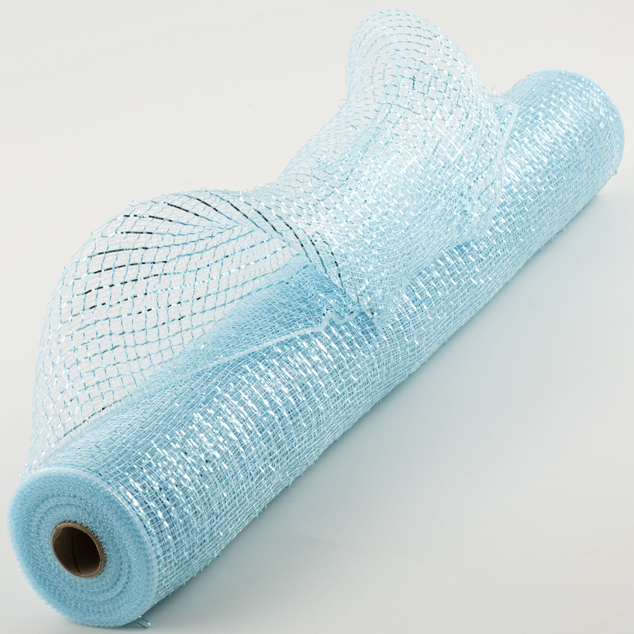 21" Poly Mesh Roll: Metallic Light Blue (10 Yards) Item Number: XB905-04
