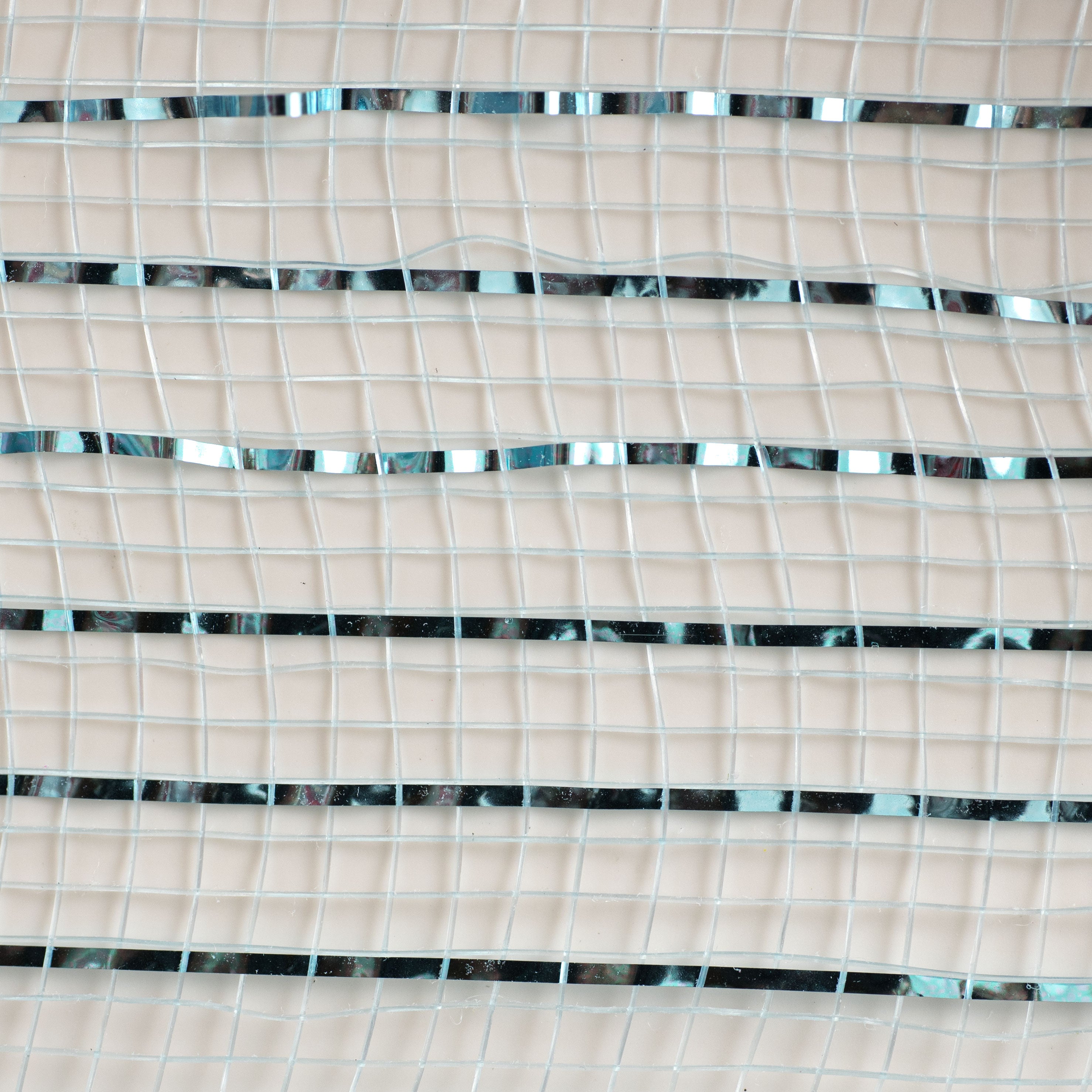 21" Poly Mesh Roll: Metallic Light Blue (10 Yards) detail photo 3
