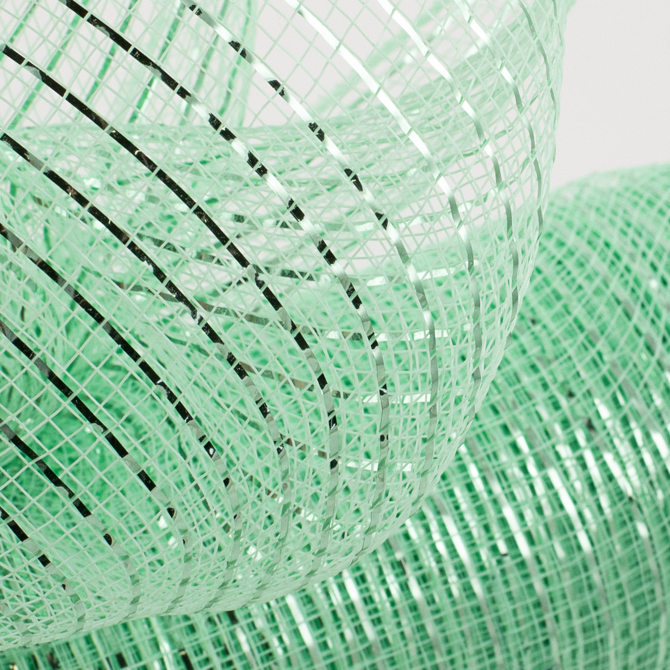 10" Poly Mesh Roll: Metallic Mint Lifestyle Photo