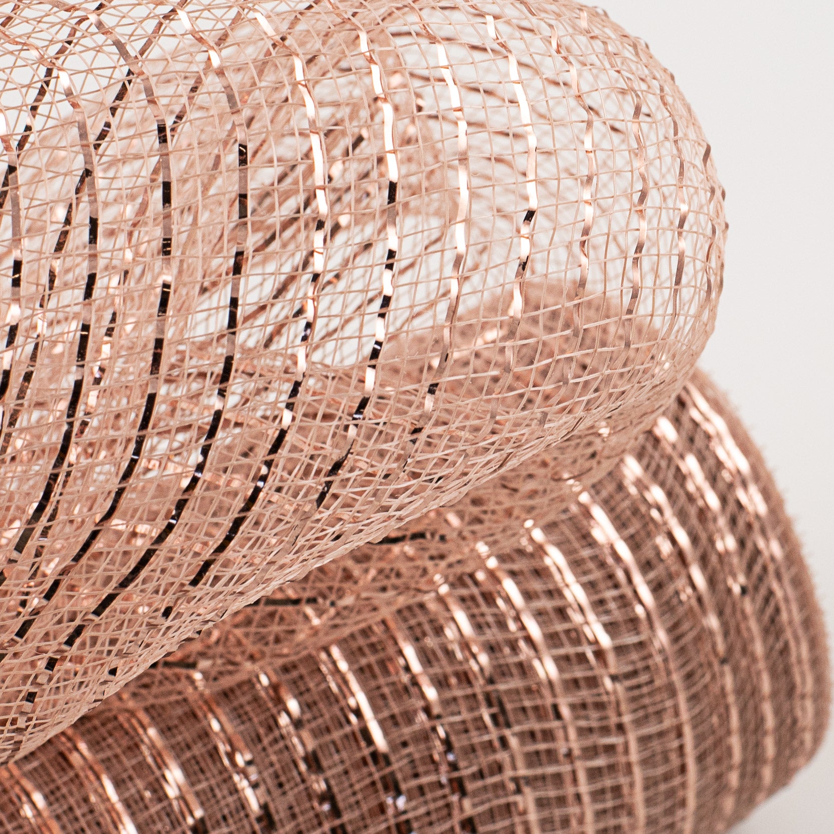 10" Poly Mesh Roll: Metallic Rose Gold Lifestyle Photo
