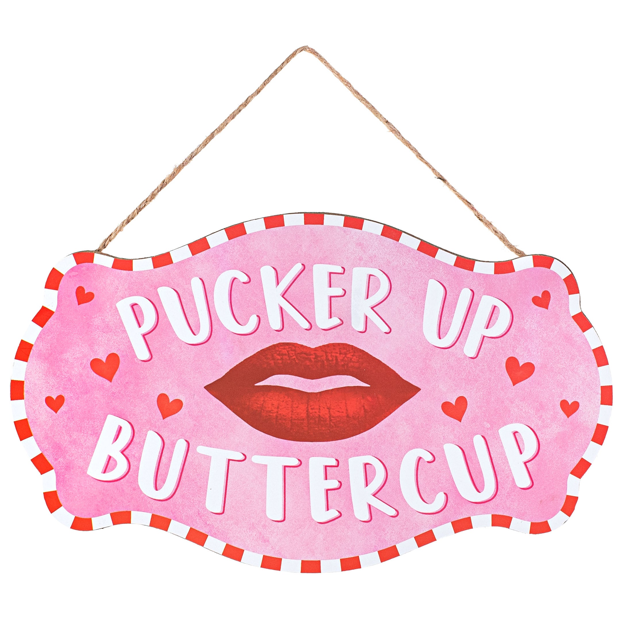 12" Pucker Up Buttercup Lips Sign Item Number: AP7172