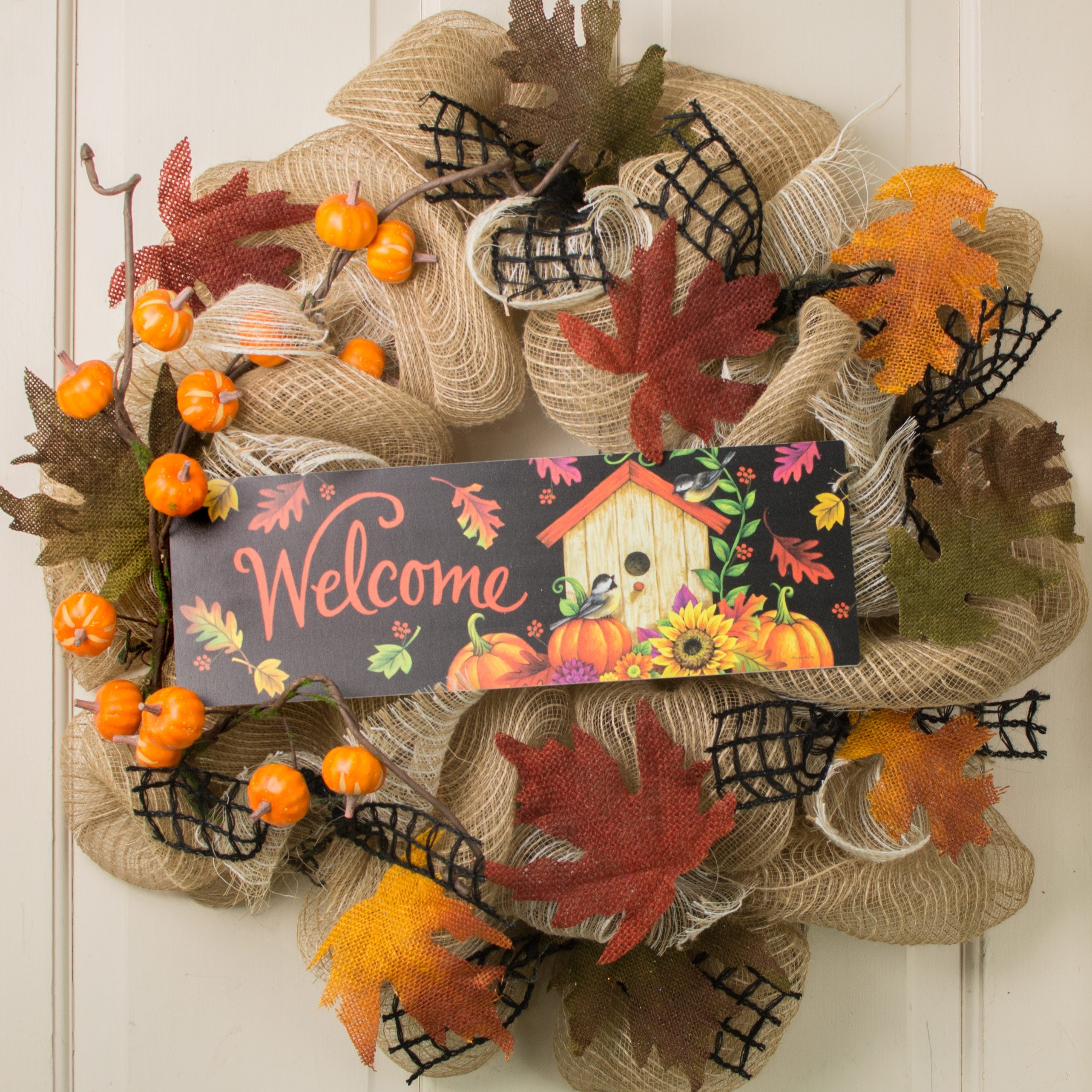 29" Pumpkin Branch Spray: Orange Lifestyle Photo