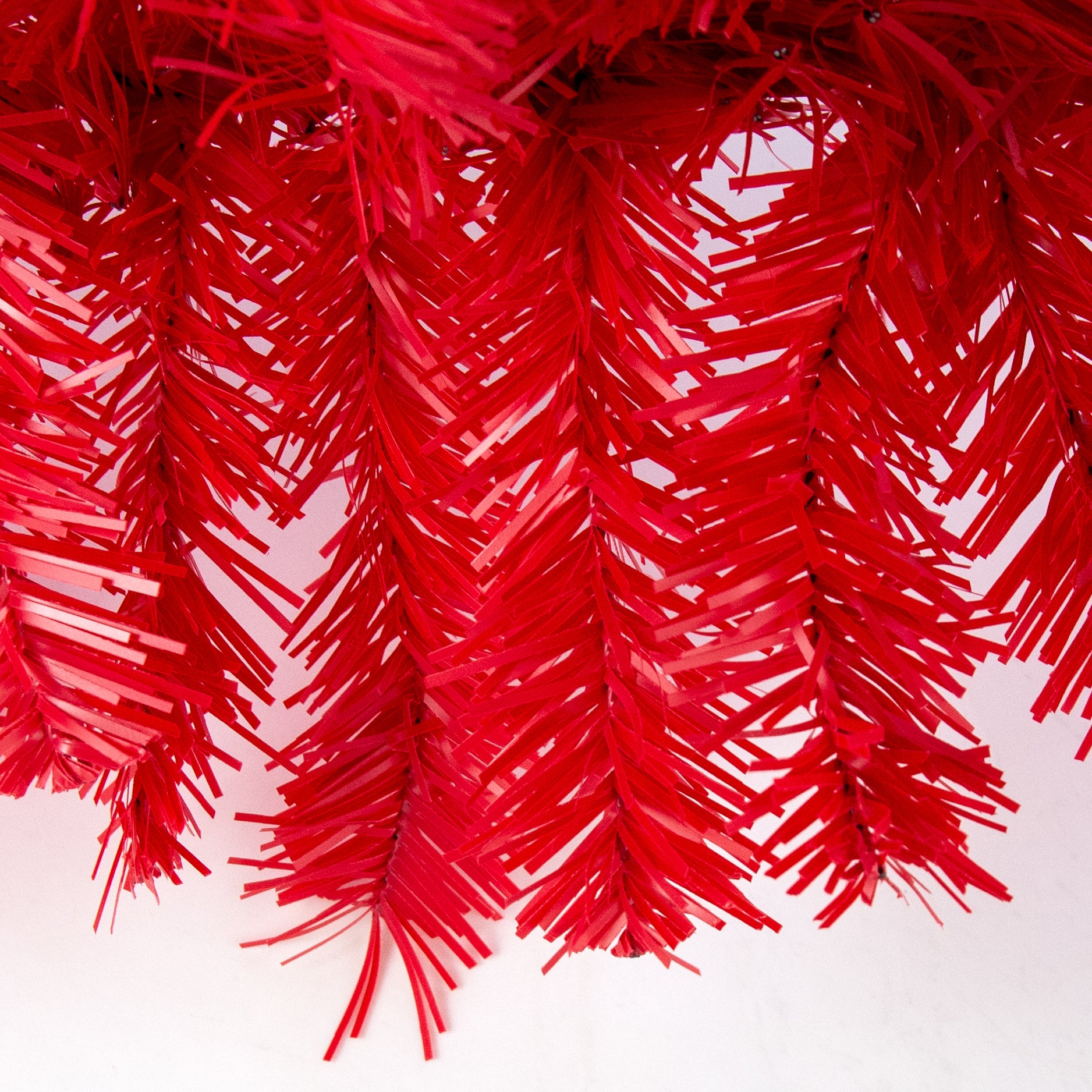 9' PVC Pine Garland: Red (201 Tips) detail photo 3