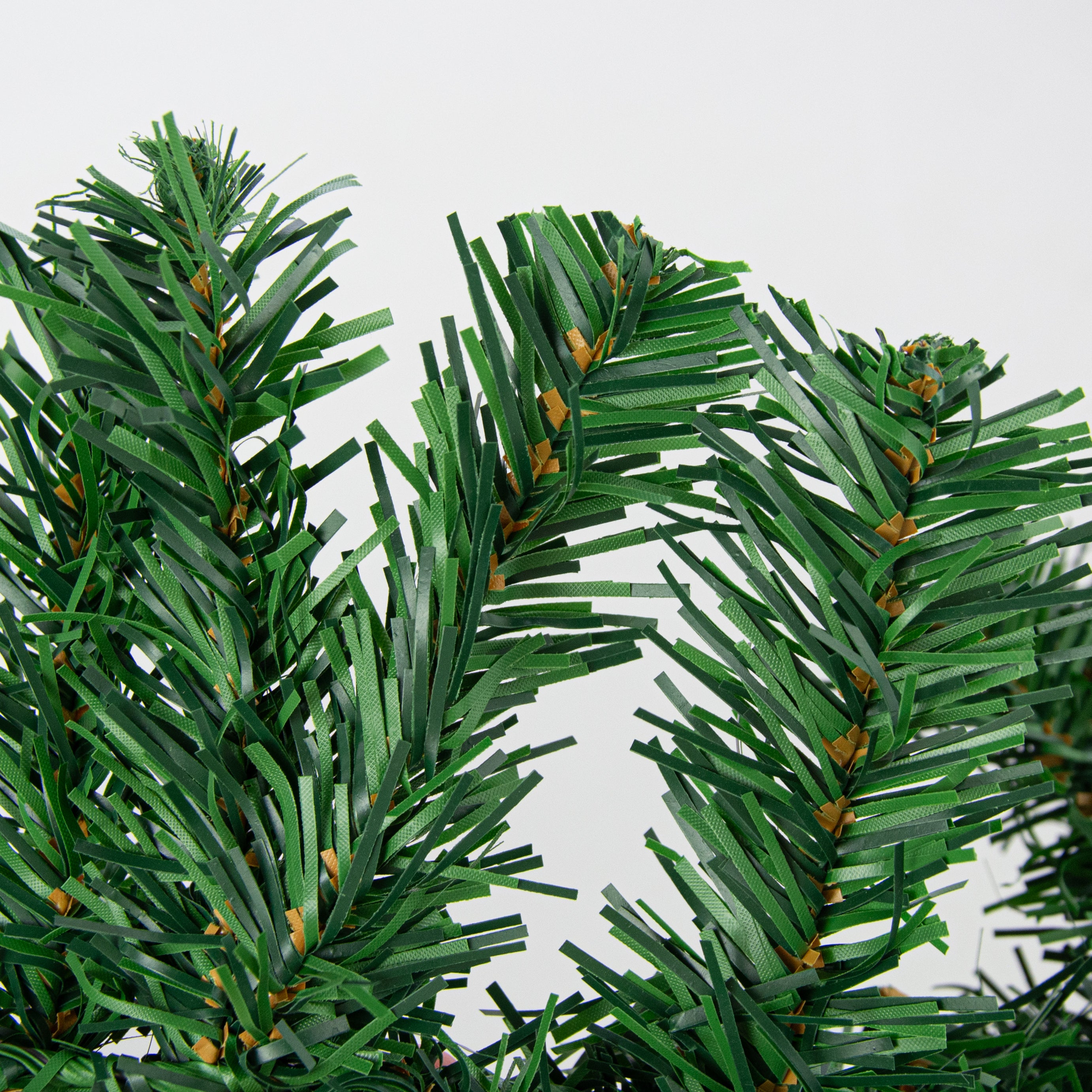 9' x 8" PVC Pine Garland: Two-Tone Green (201 Tips) detail photo 3
