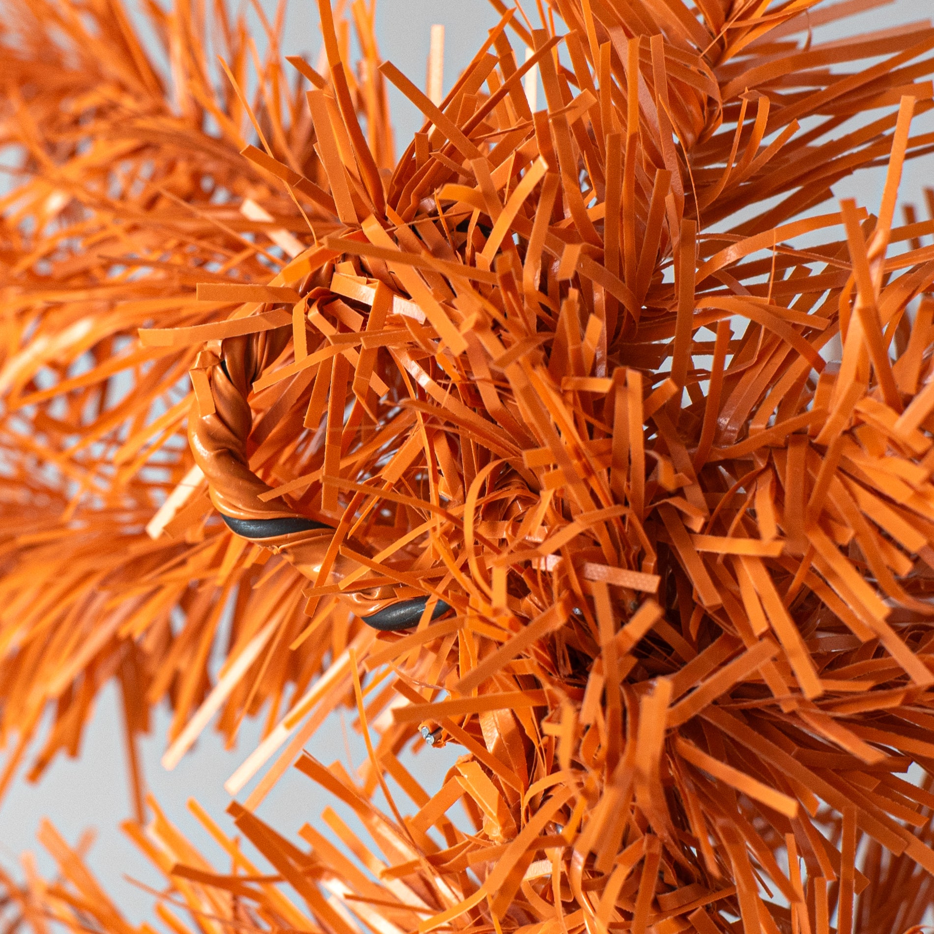 24" PVC Pine Teardrop Swag: Orange detail photo 4