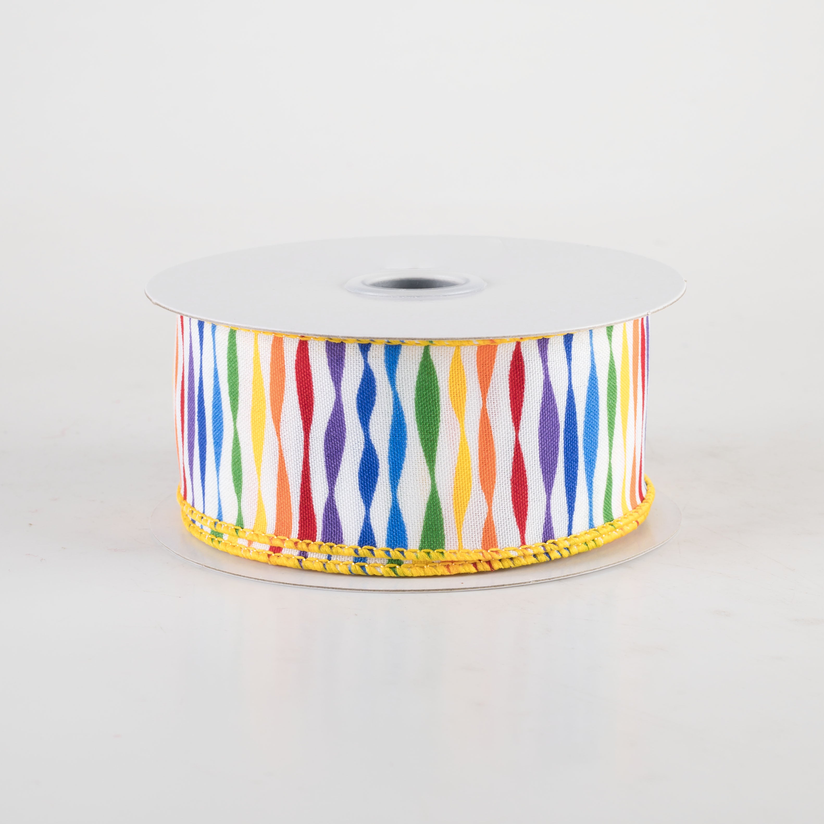 1.5" Rainbow Twisted Stripe Ribbon (10 Yards) Item Number: RGF142027