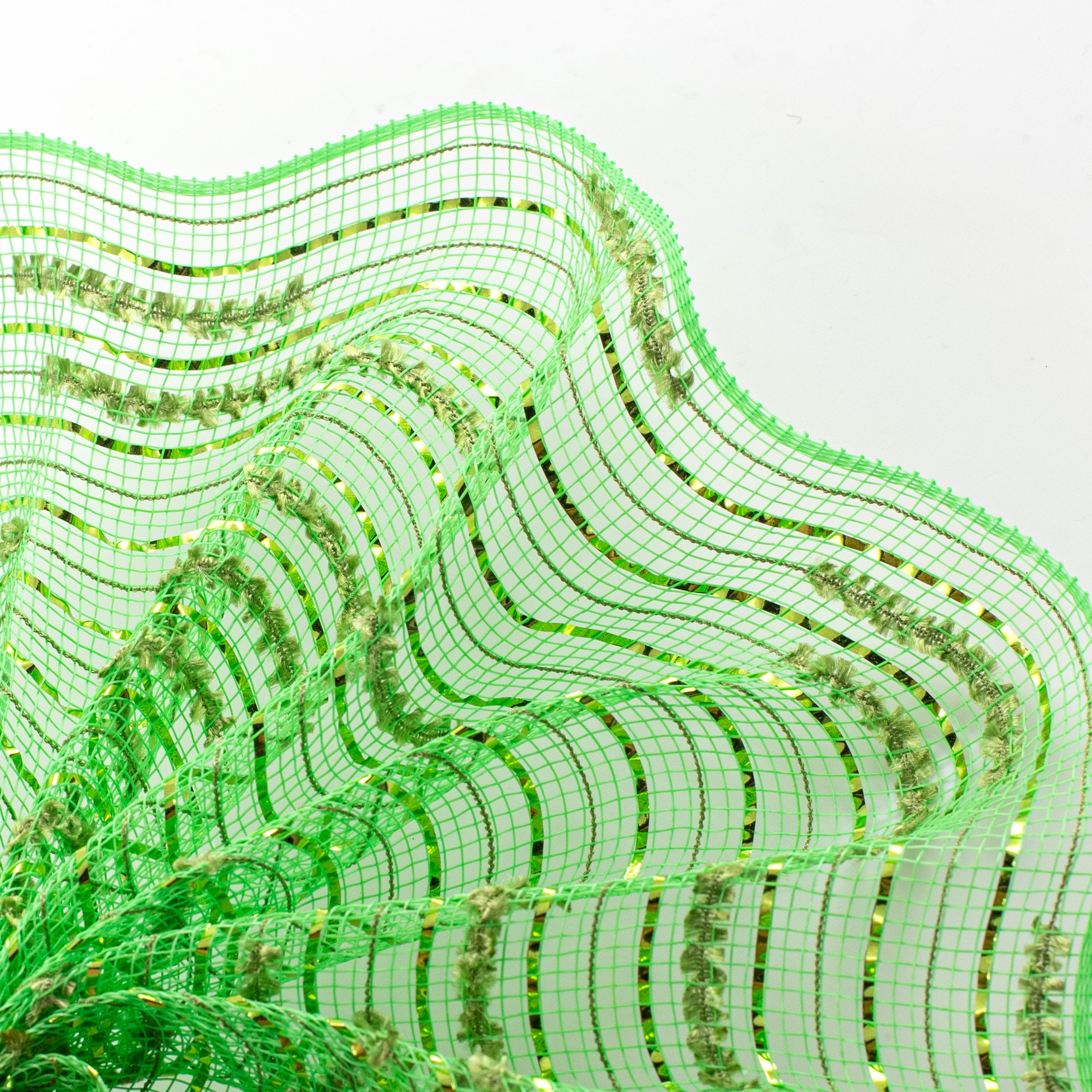 10" Random Double Drift with Foil Mesh: Lime Green Lifestyle Photo