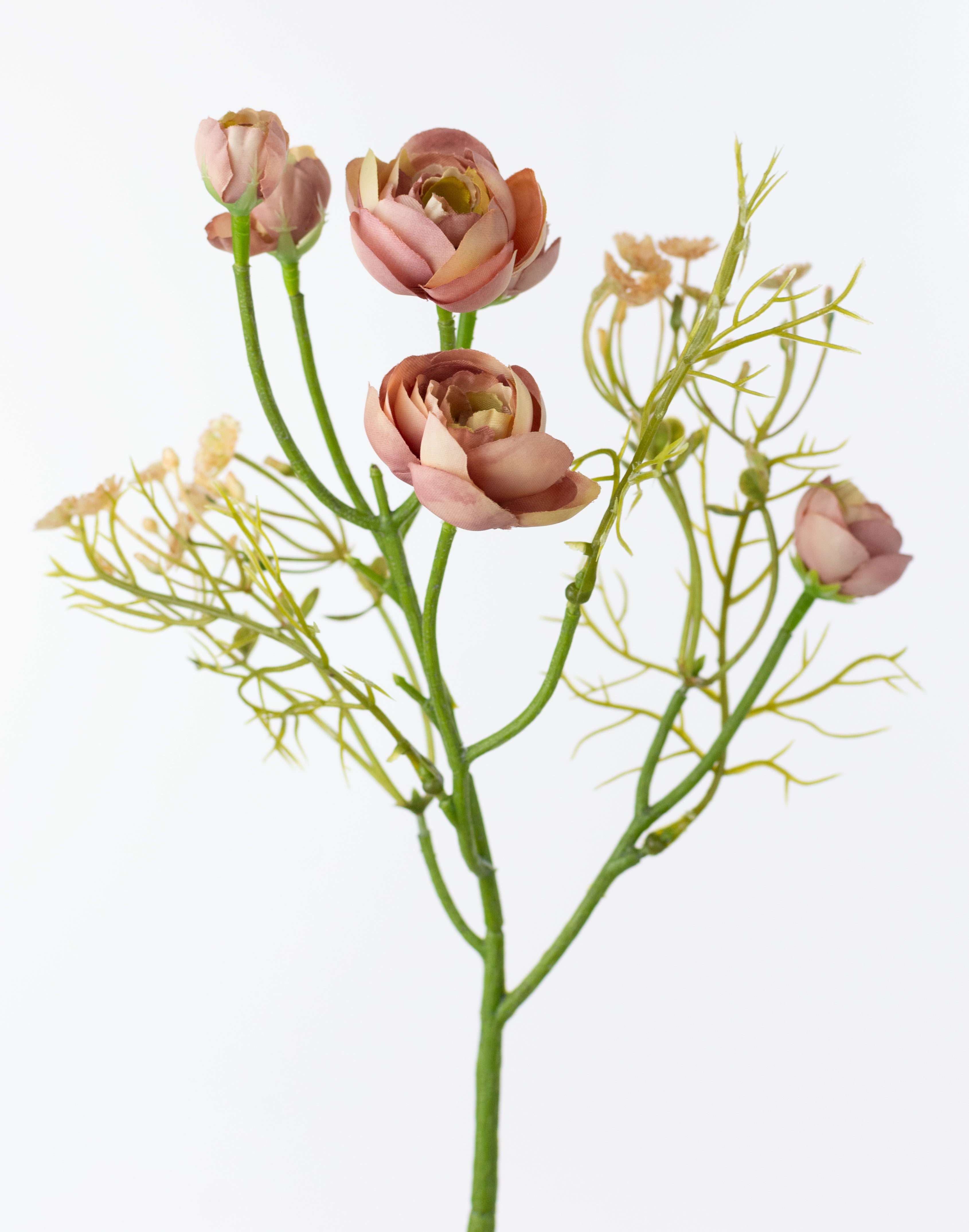14" Ranunculus Bundle: Mauve detail photo 4