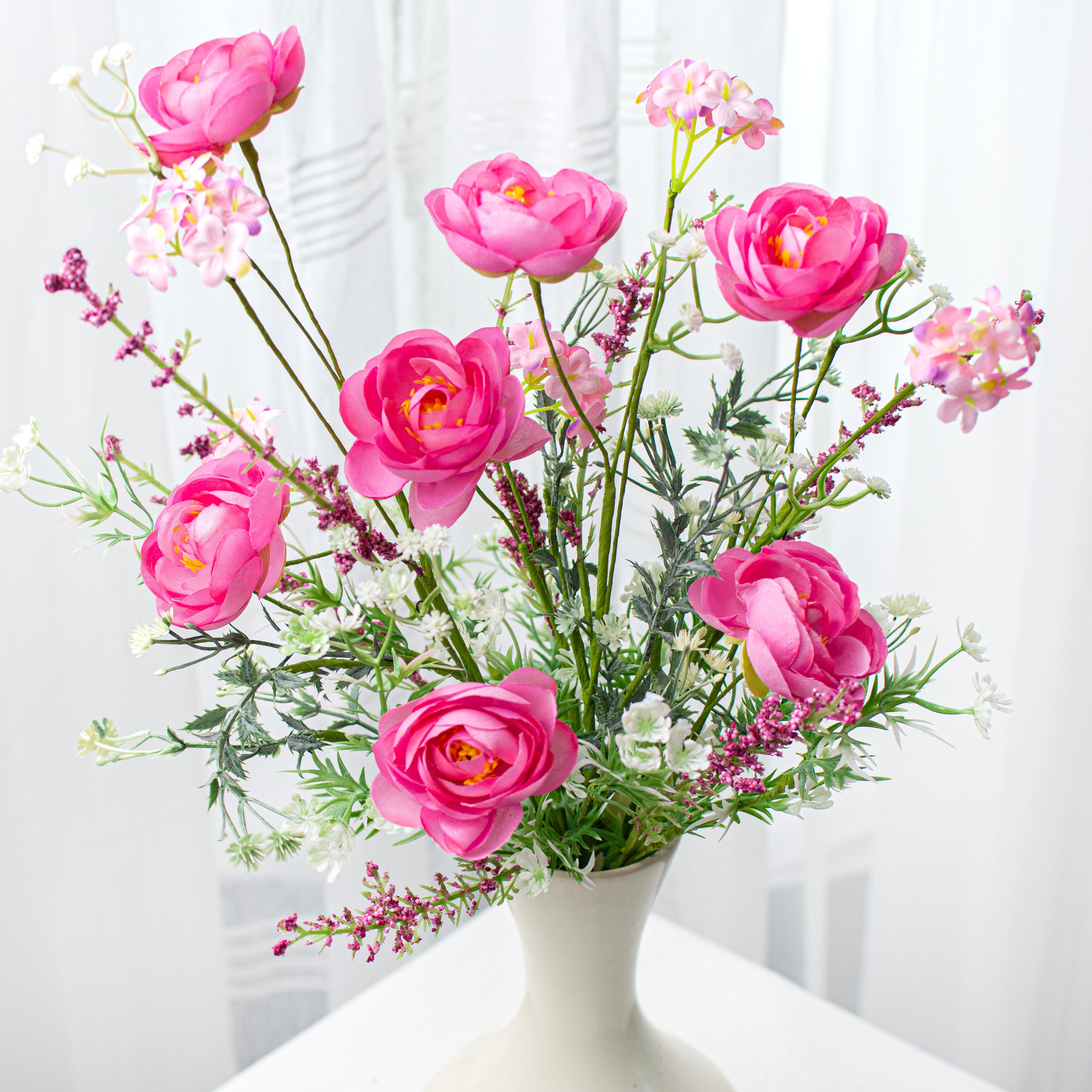 21" Ranunculus Filler Bush: Fuchsia Pink Item Number: 63101BT