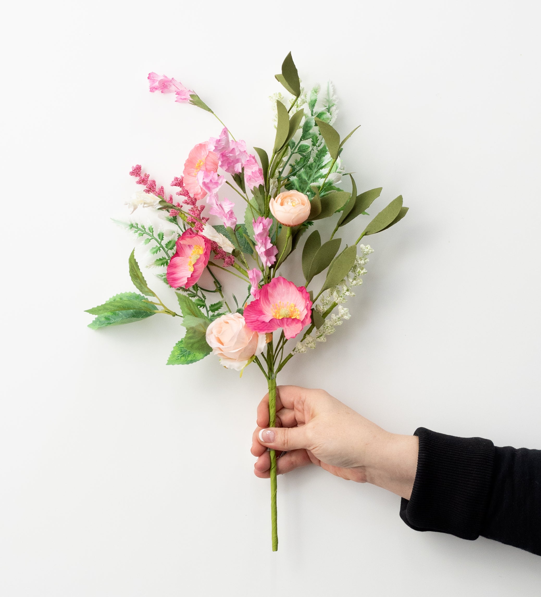 18" Ranunculus & Poppy Flower Spray detail photo 3