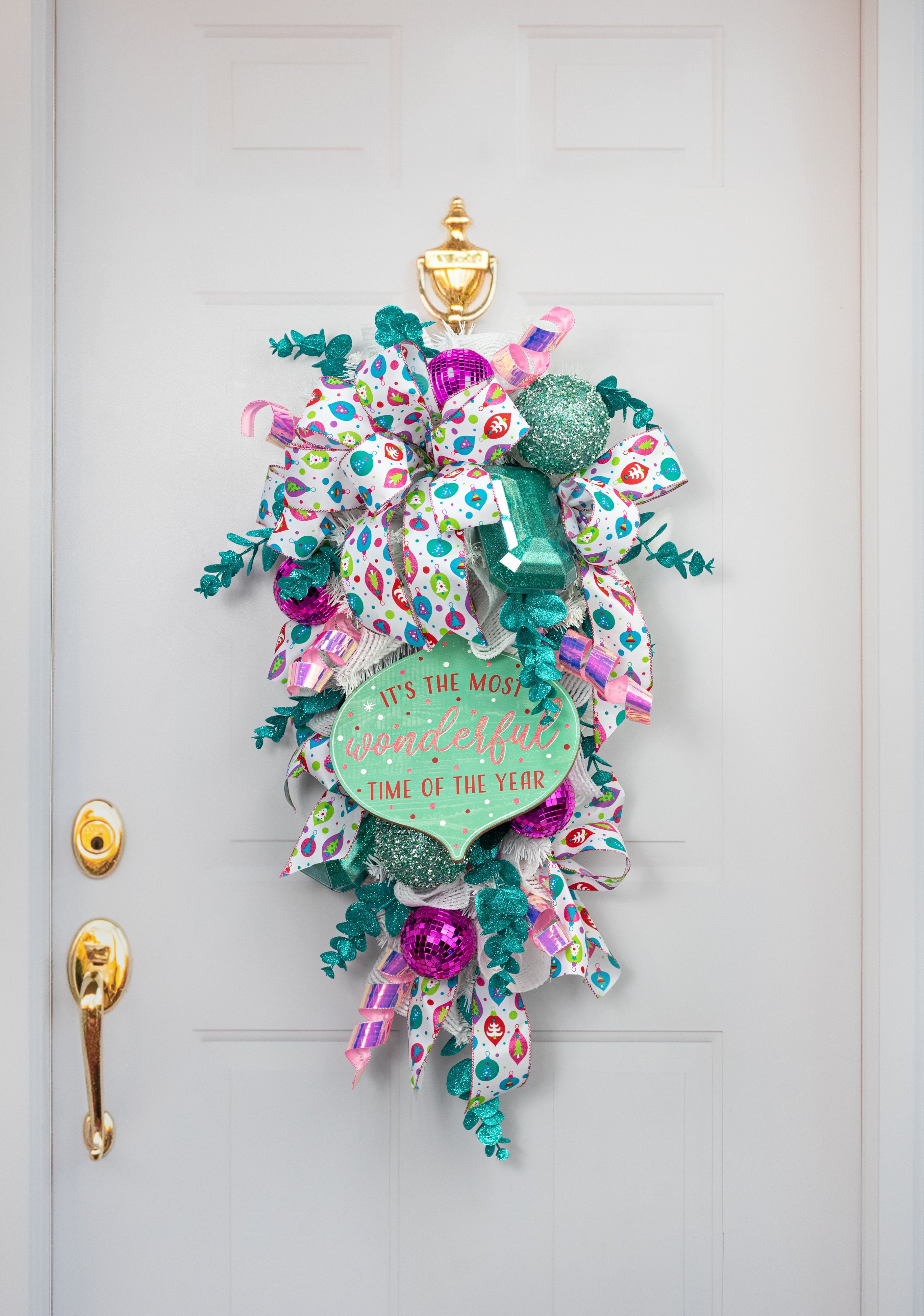 7" Rectangle Gem Ornament: Glitter Inside Turquoise Teal detail photo 4