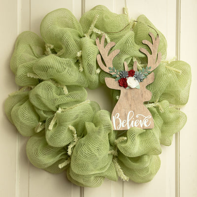 Reindeer Believe Hanging Décor (12" x 8") Lifestyle Photo
