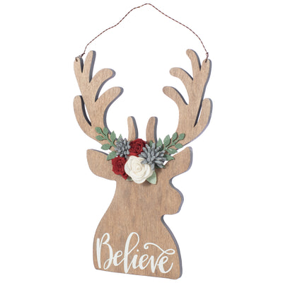 Reindeer Believe Hanging Décor (12" x 8") Item Number: PK101101