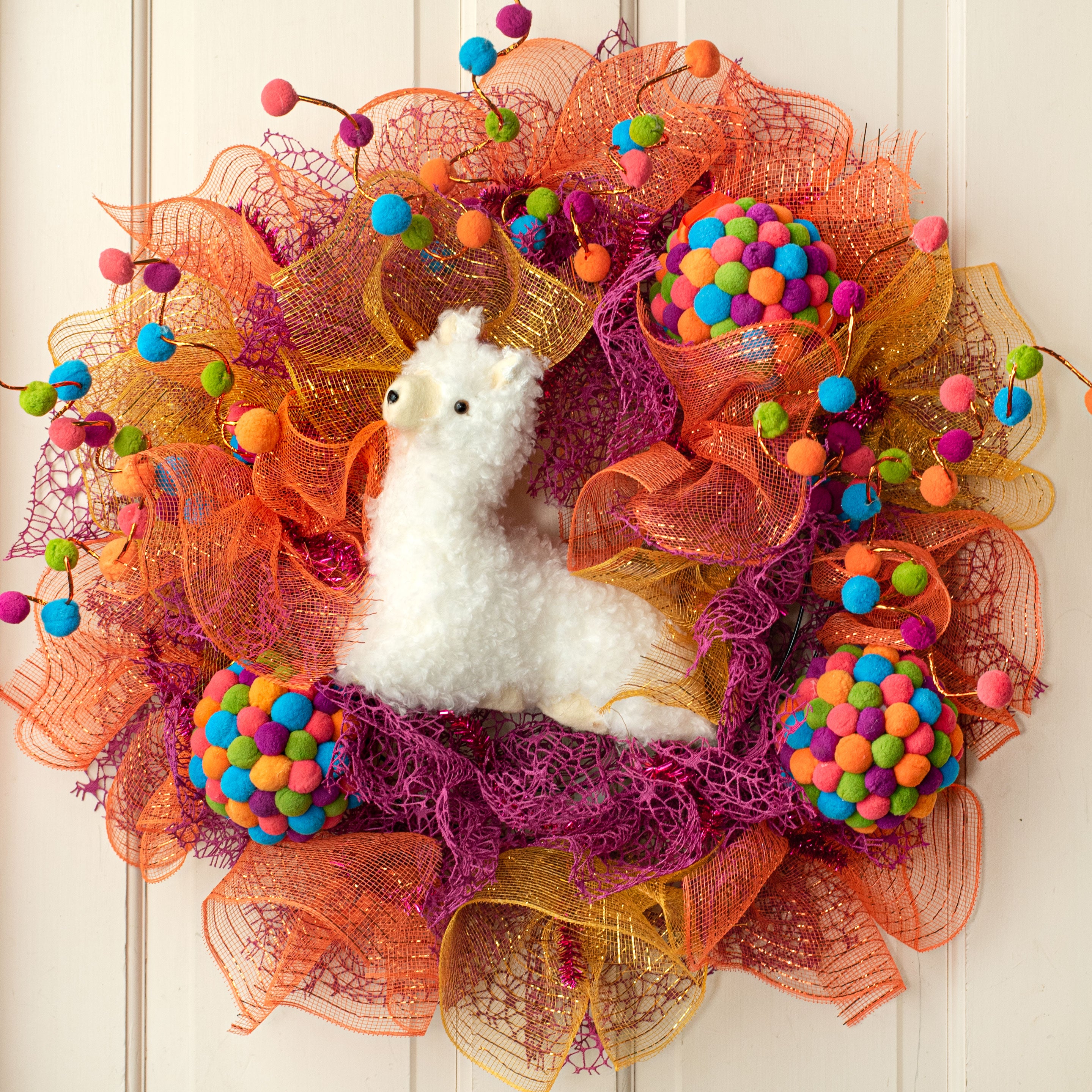 10" Resting Llama Ornament Lifestyle Photo