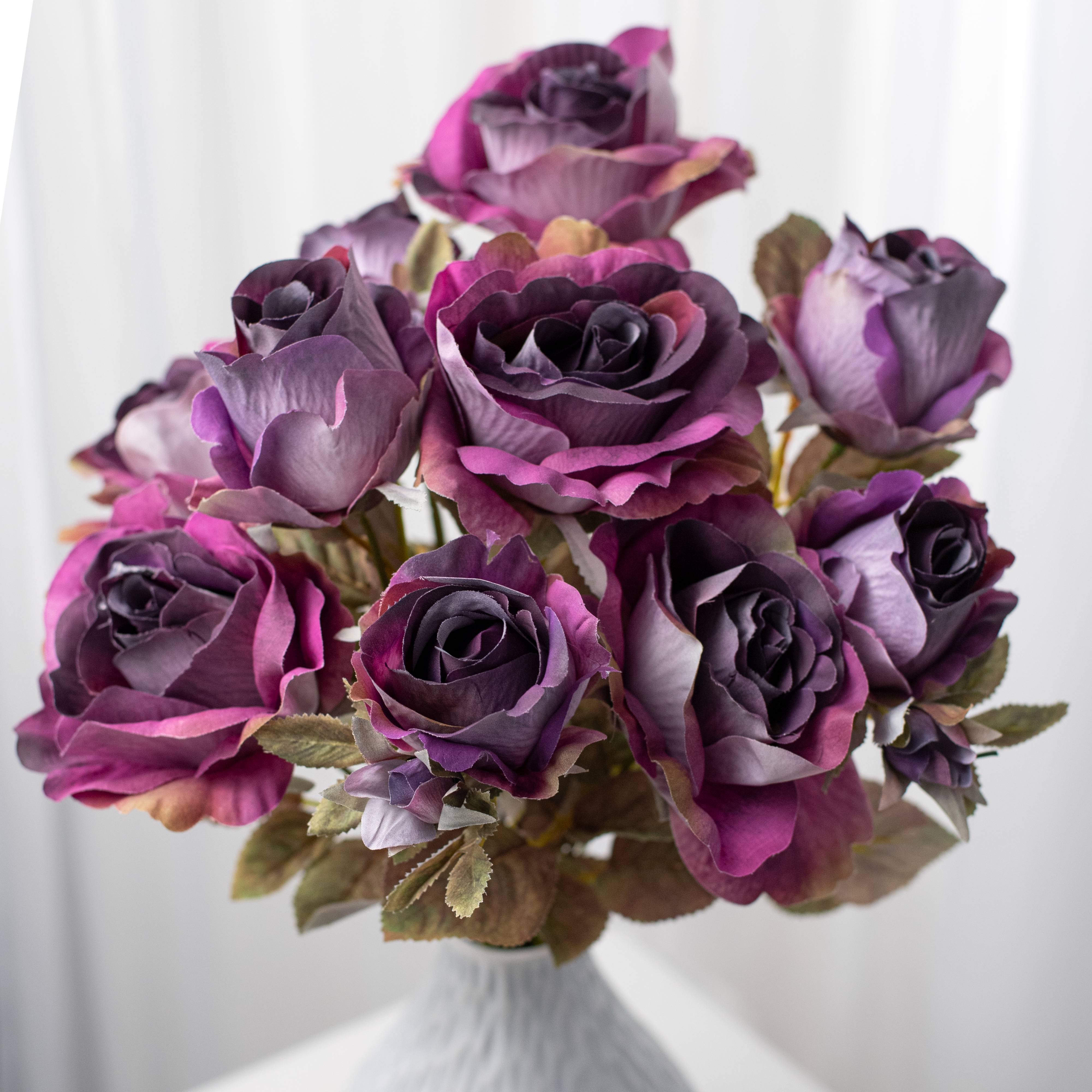 19" Rose Bud Bush: Ombré Purple Item Number: 84699-PU