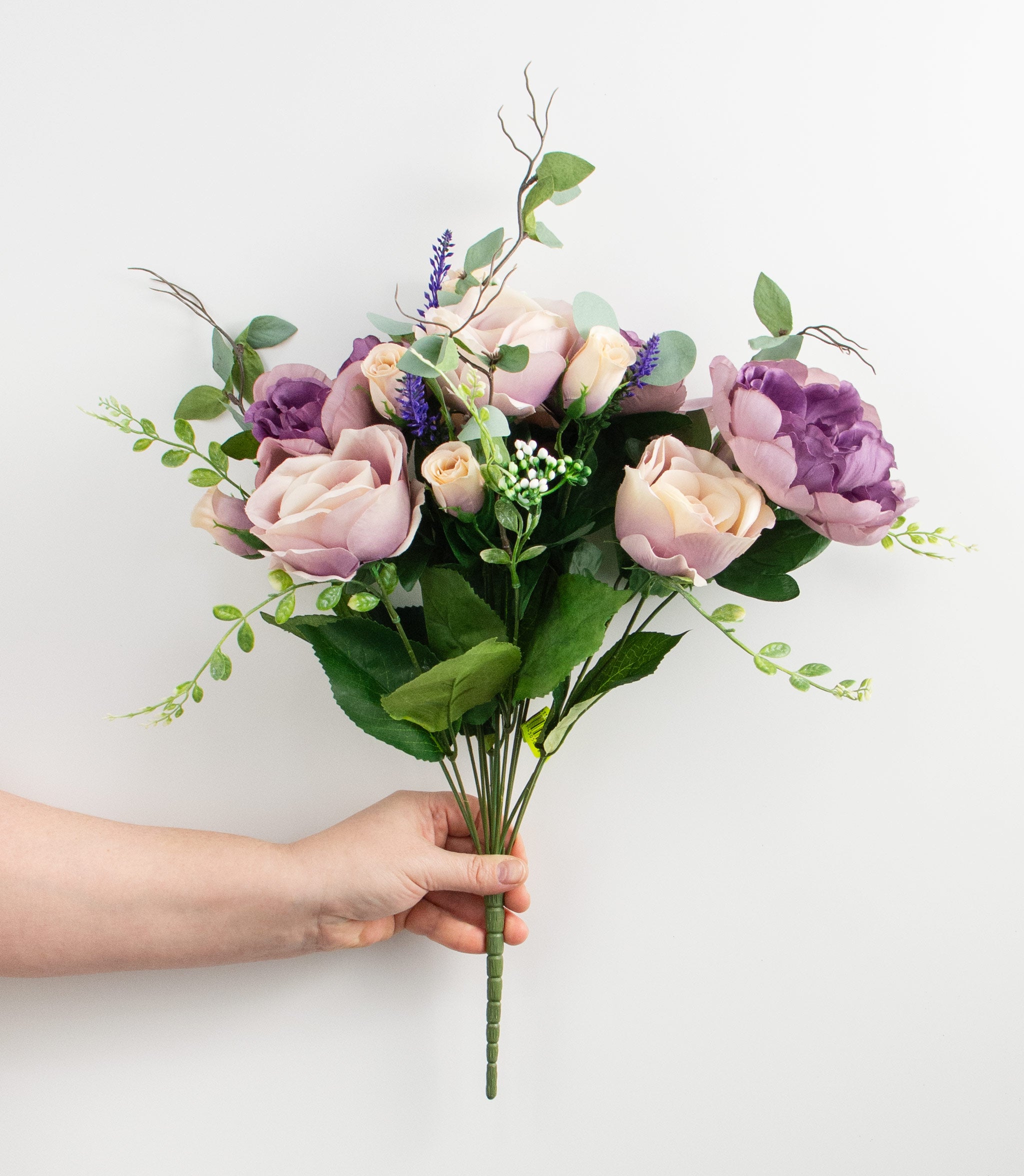 17" Rose, Peony, Lavender Bush: Purple detail photo 3
