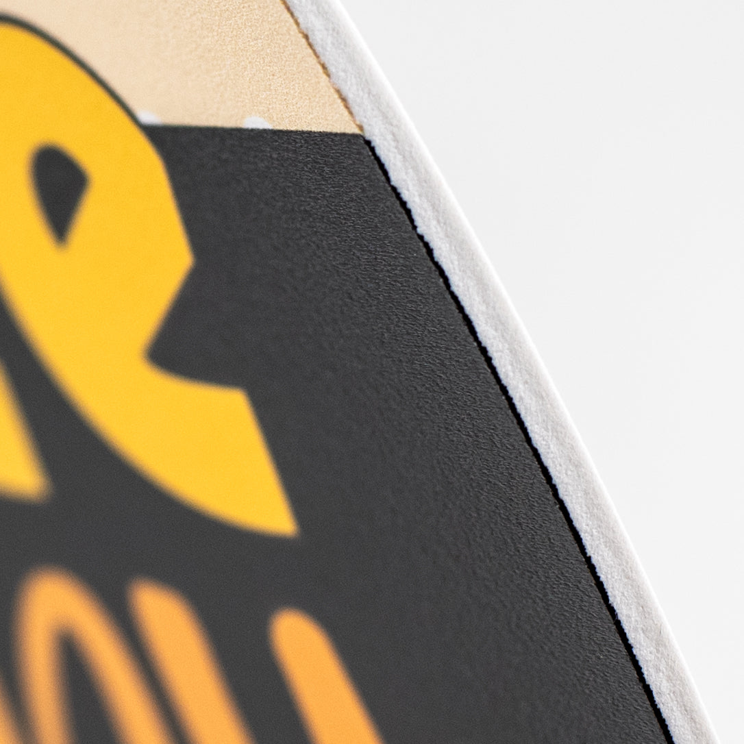 10.5" Round Waterproof Sign: Bee Happy Honeycomb detail photo 3