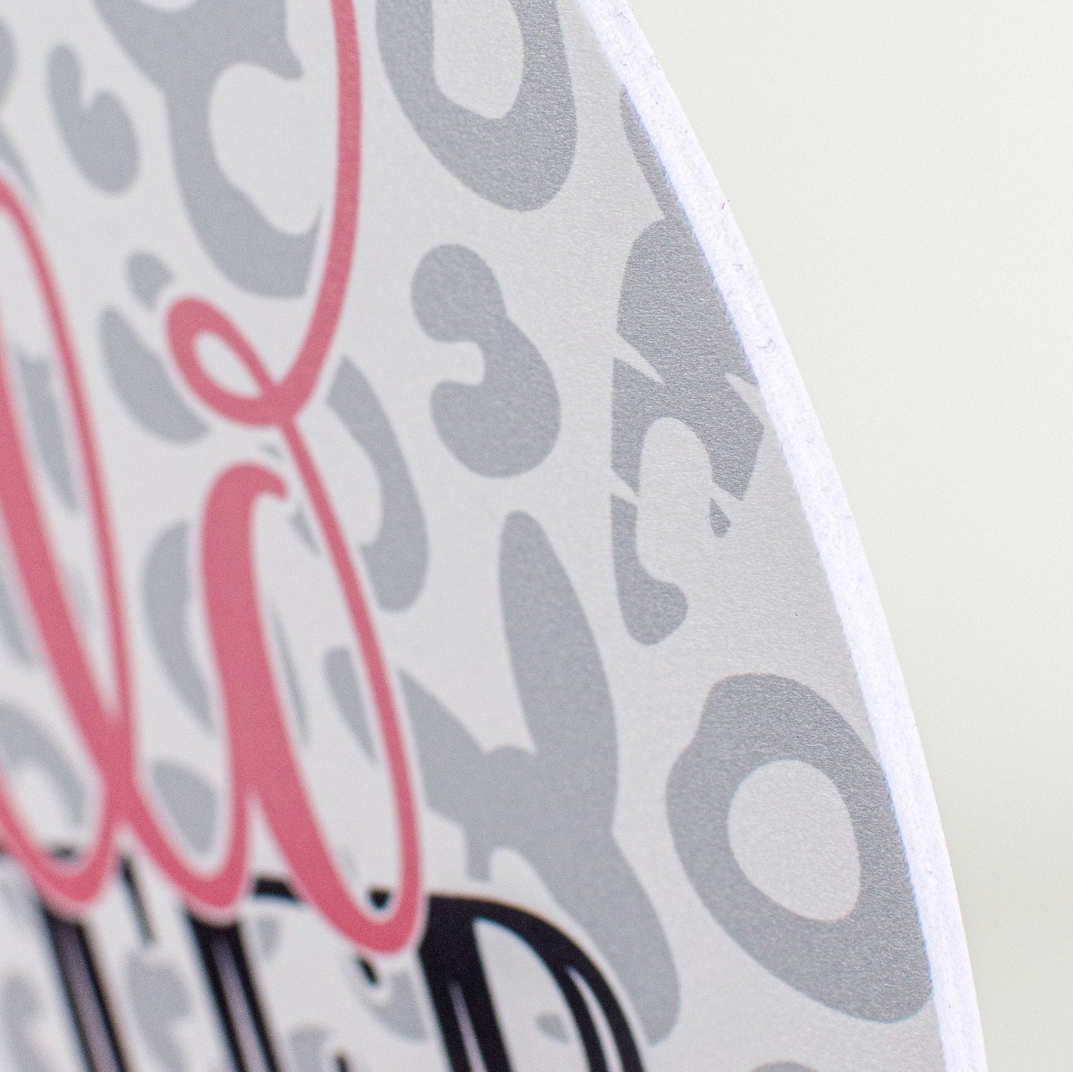 9.4" Round Waterproof Sign: Leopard Hello Easter detail photo 3