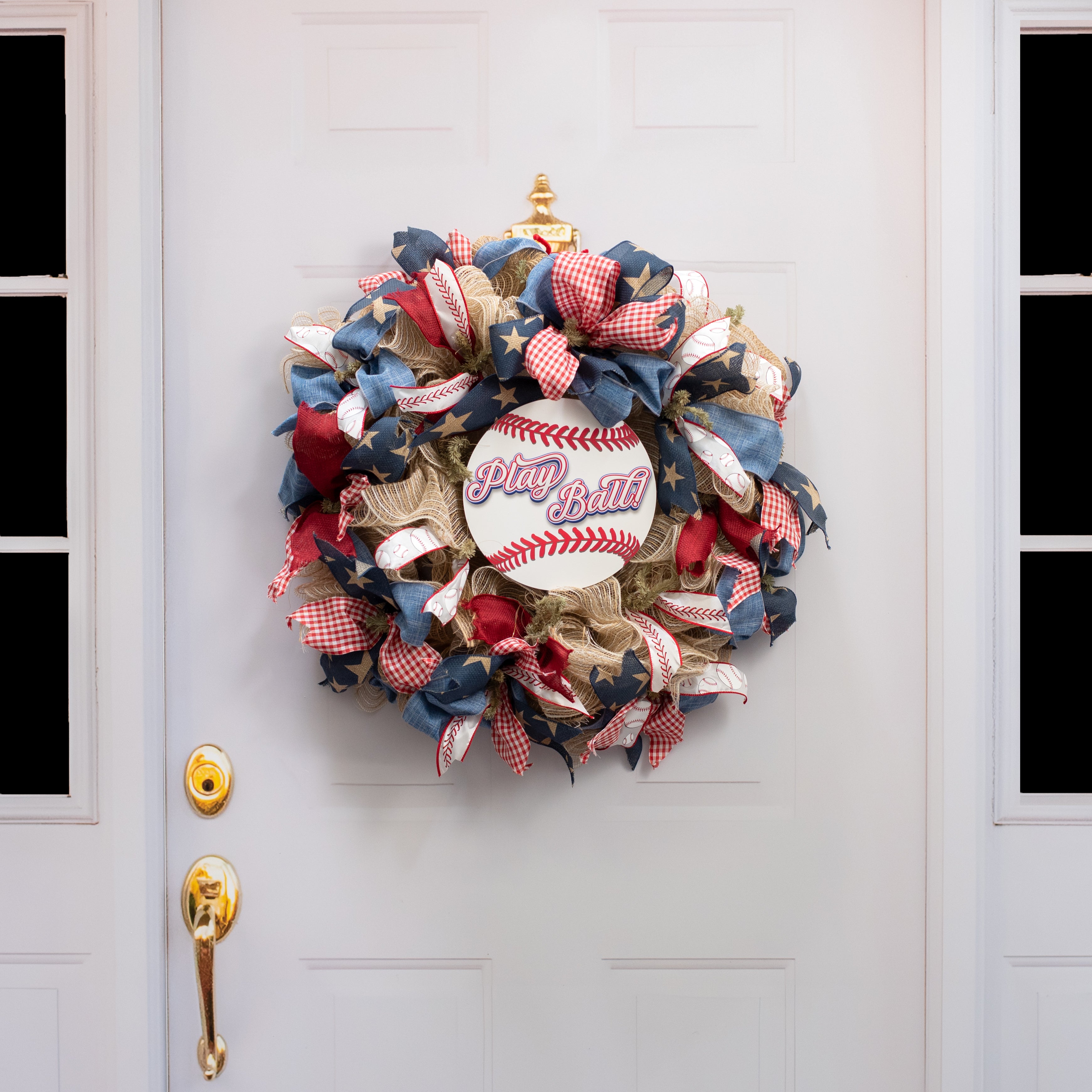 8.5" Round Waterproof Sign: Play Ball Baseball detail photo 4