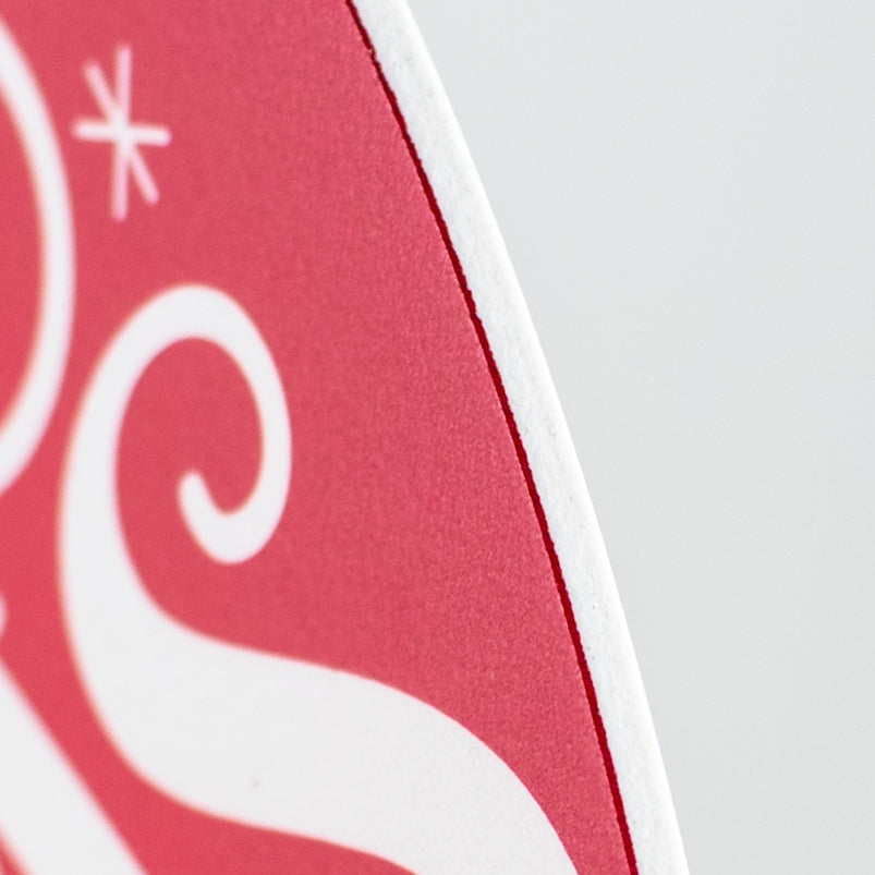 10.5" Round Waterproof Sign: Red & White Merry Christmas detail photo 3