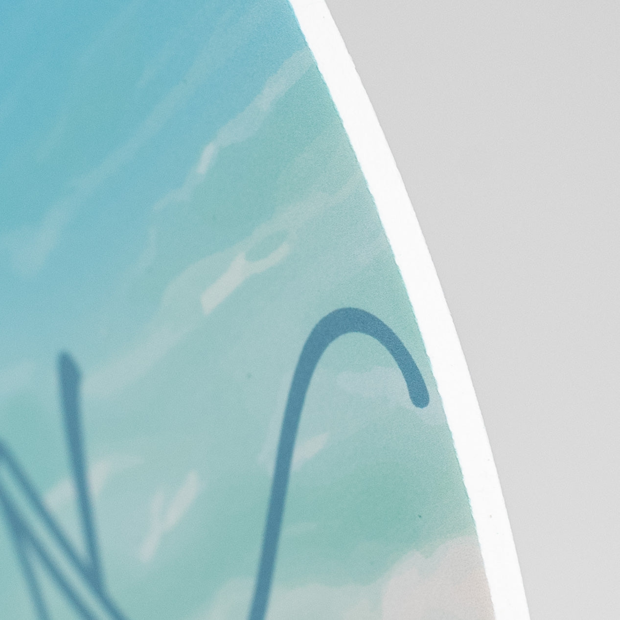 9.4" Round Waterproof Sign: Watercolor Beach Relax detail photo 3