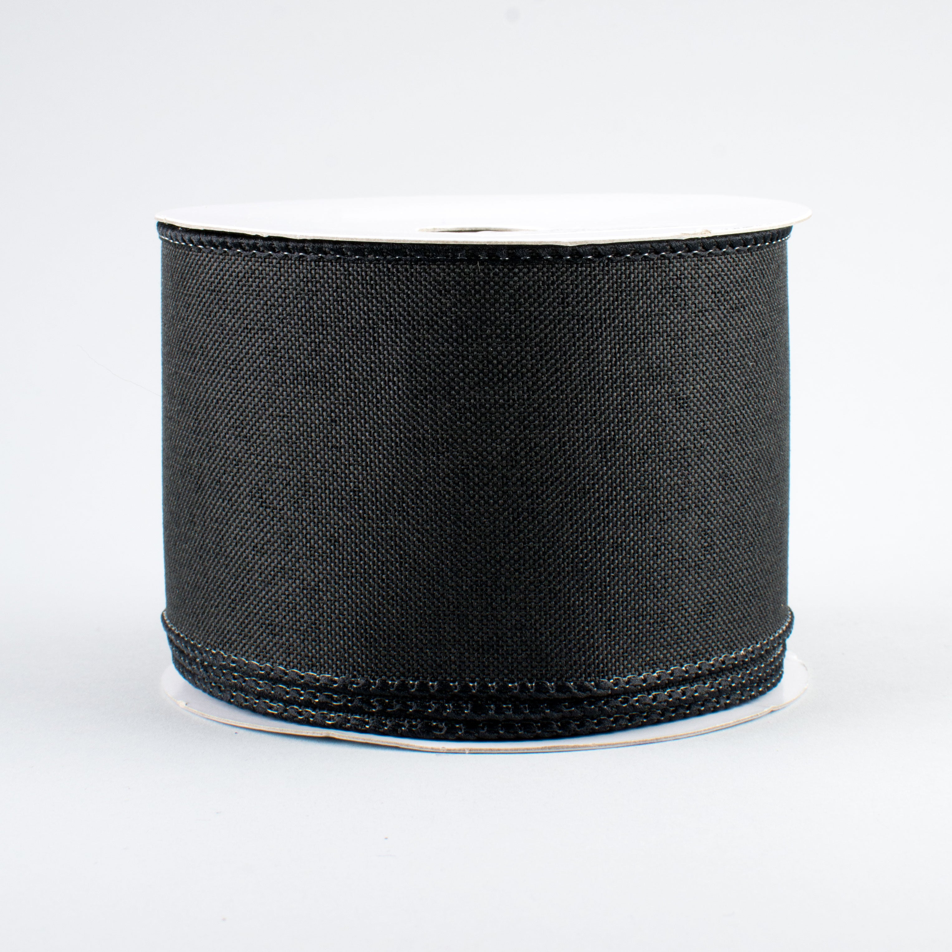 2.5" Royal Canvas Ribbon: Black (10 Yards)