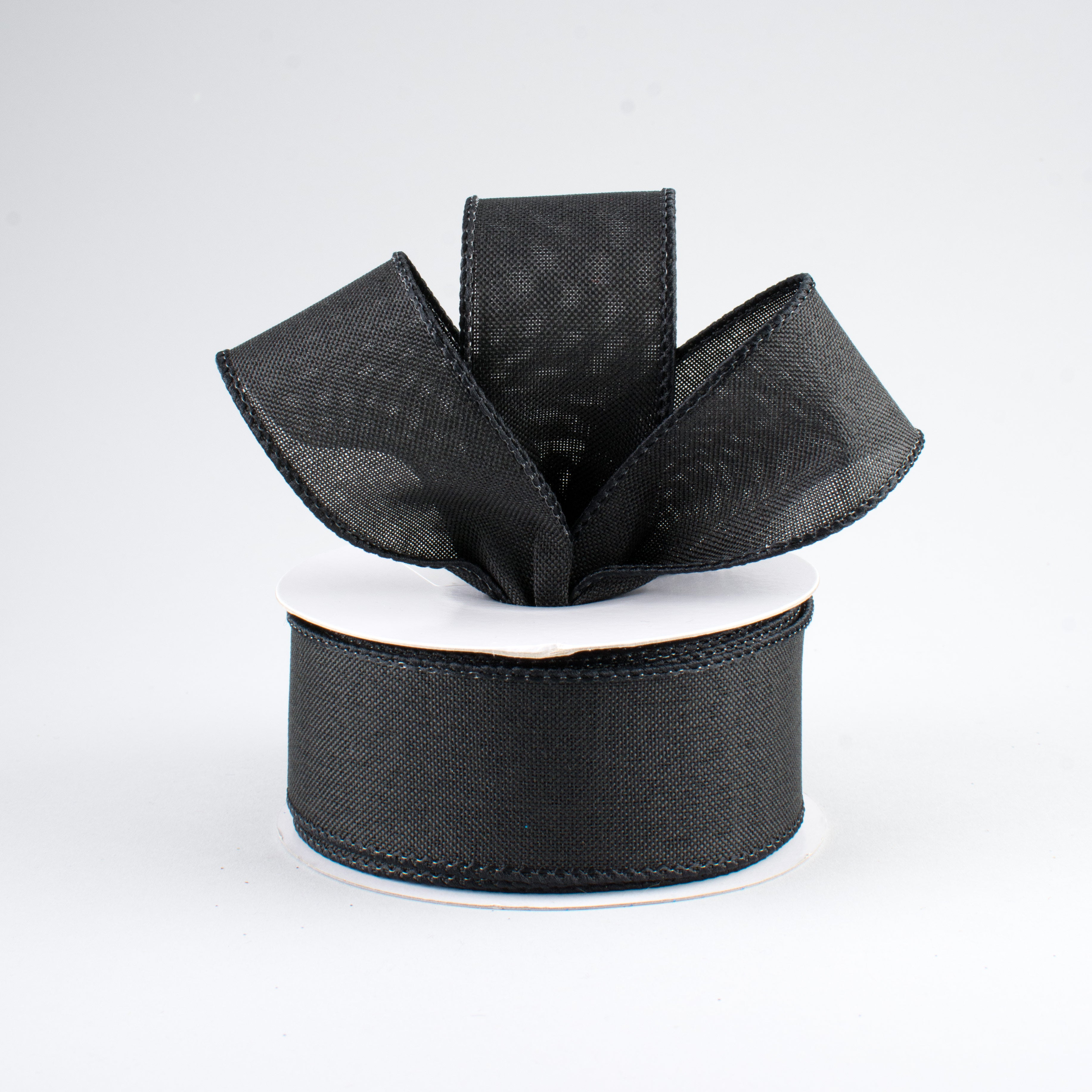 1.5" Royal Canvas Ribbon: Black (10 Yards) Lifestyle Photo
