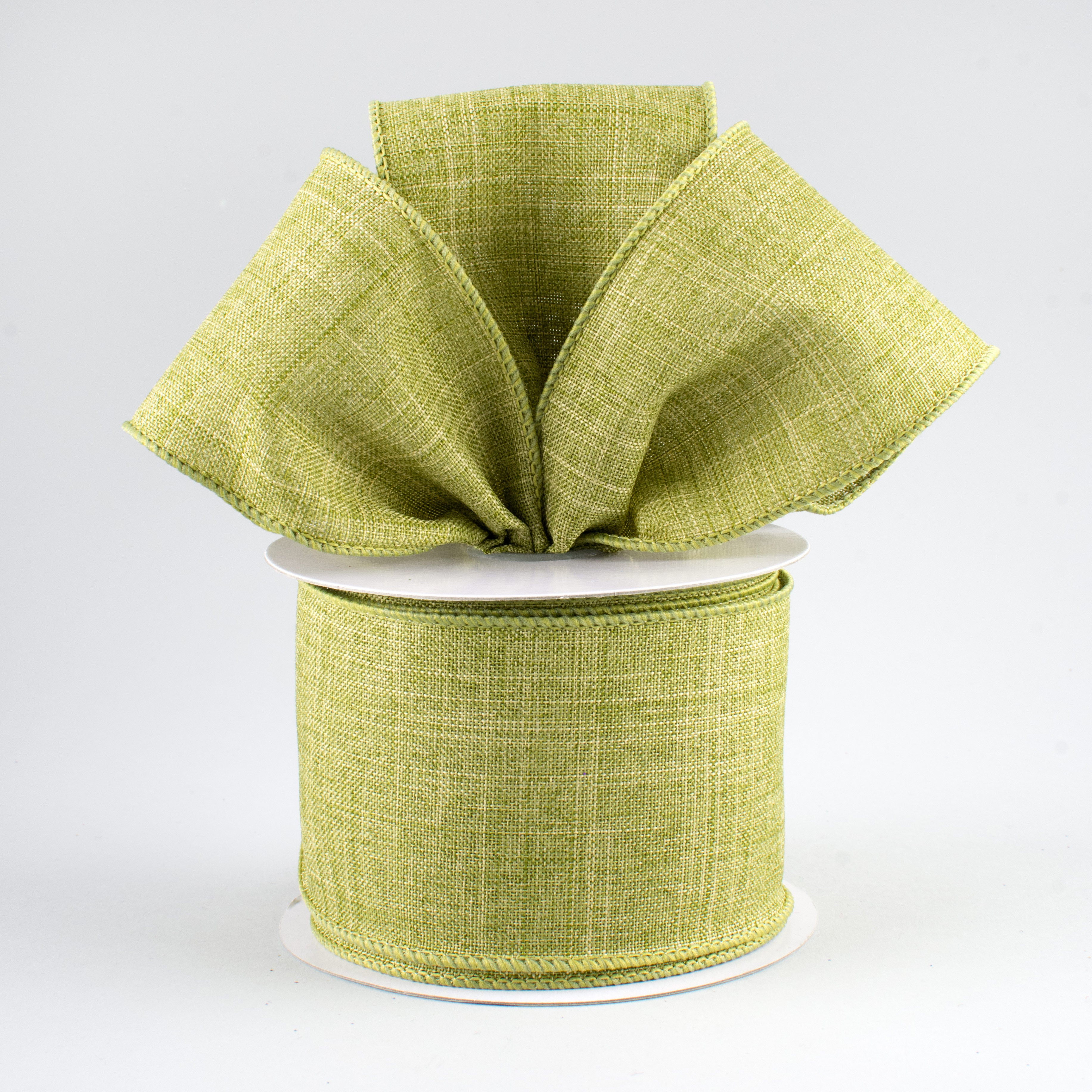 2.5" Royal Canvas Ribbon: Fern Green (10 Yards) Lifestyle Photo