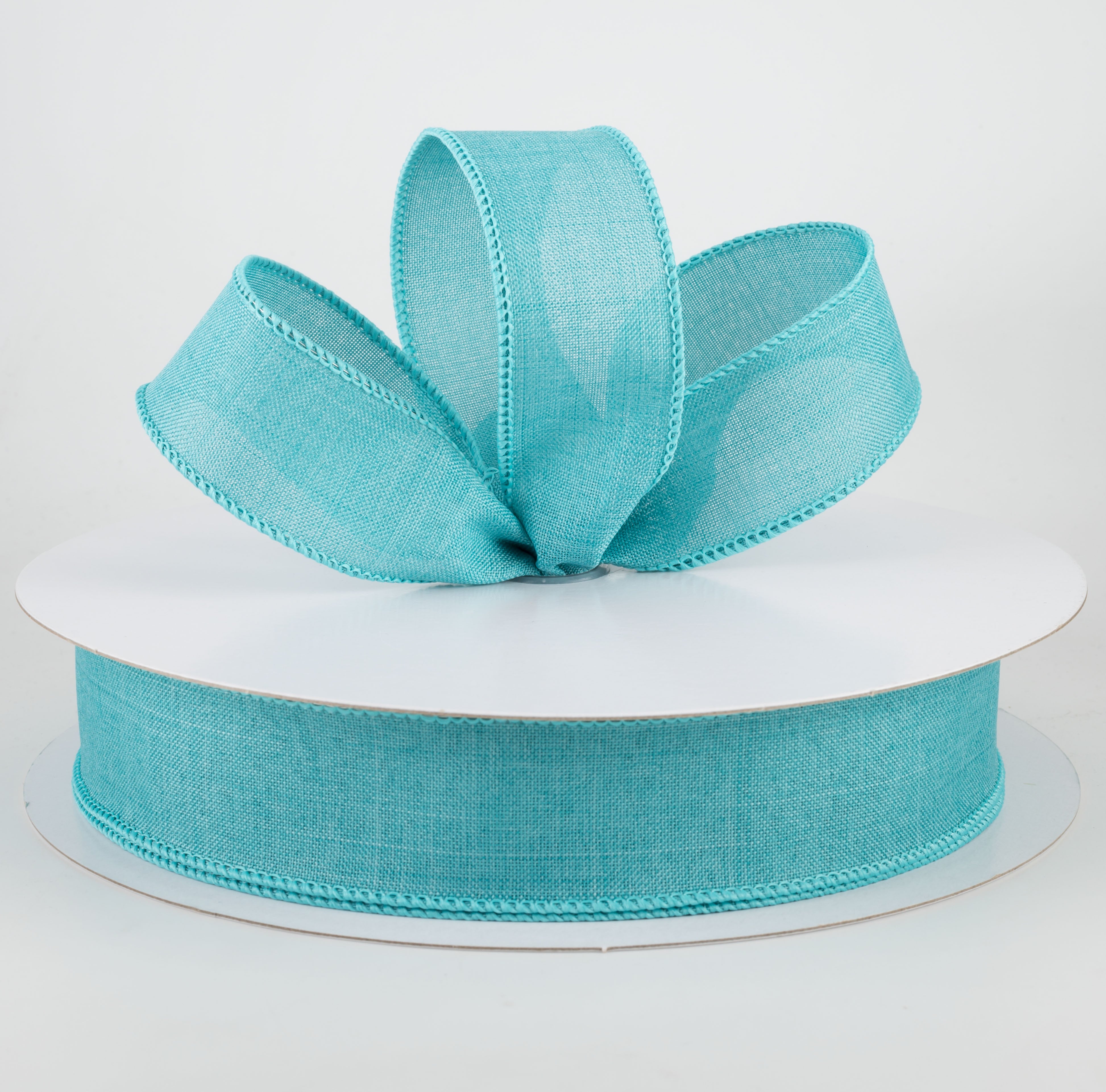 1.5" Royal Canvas Ribbon: Light Teal (50 Yards) Lifestyle Photo