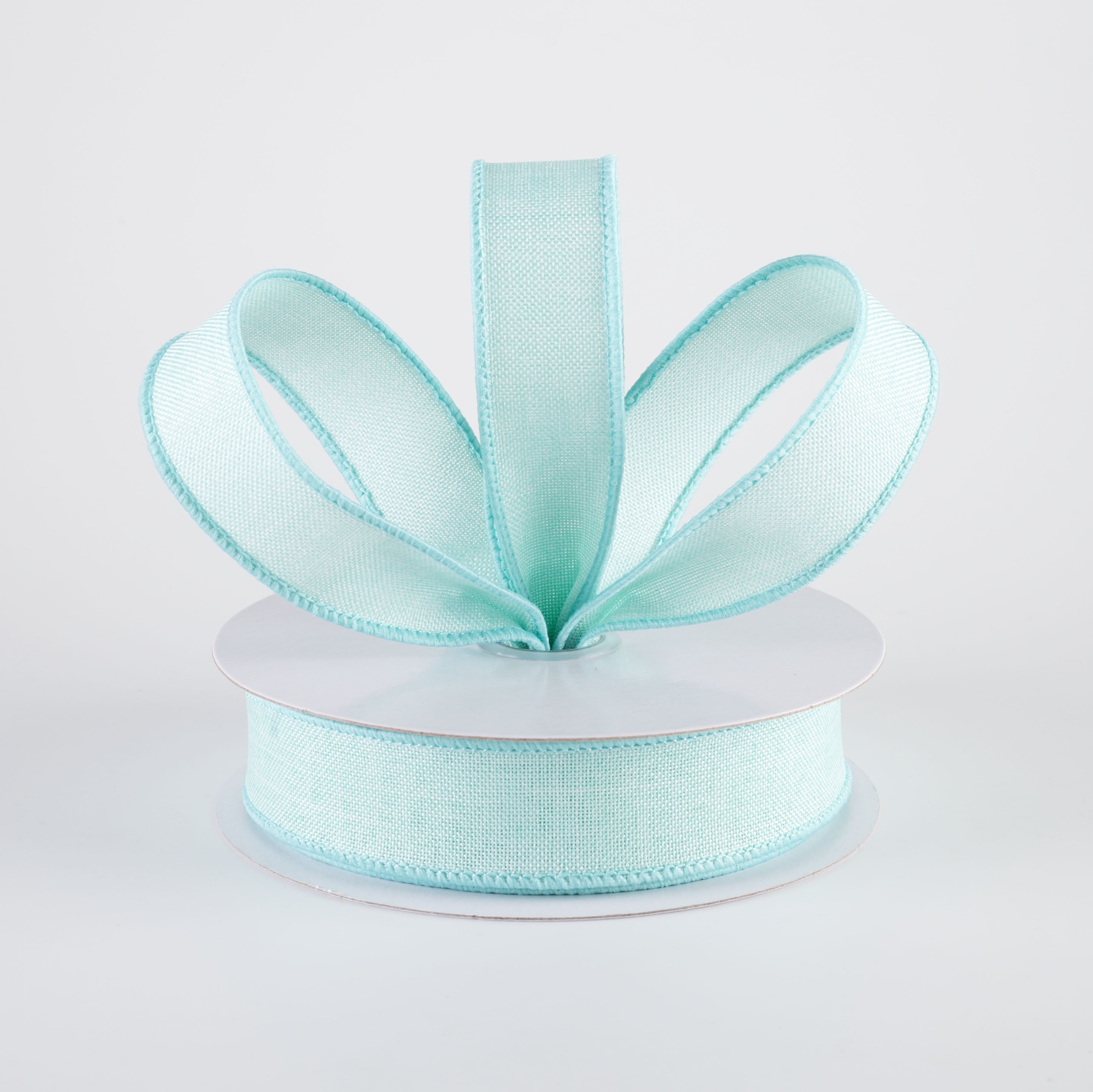 7/8" Royal Canvas Ribbon: Mint Green (10 Yards) Lifestyle Photo