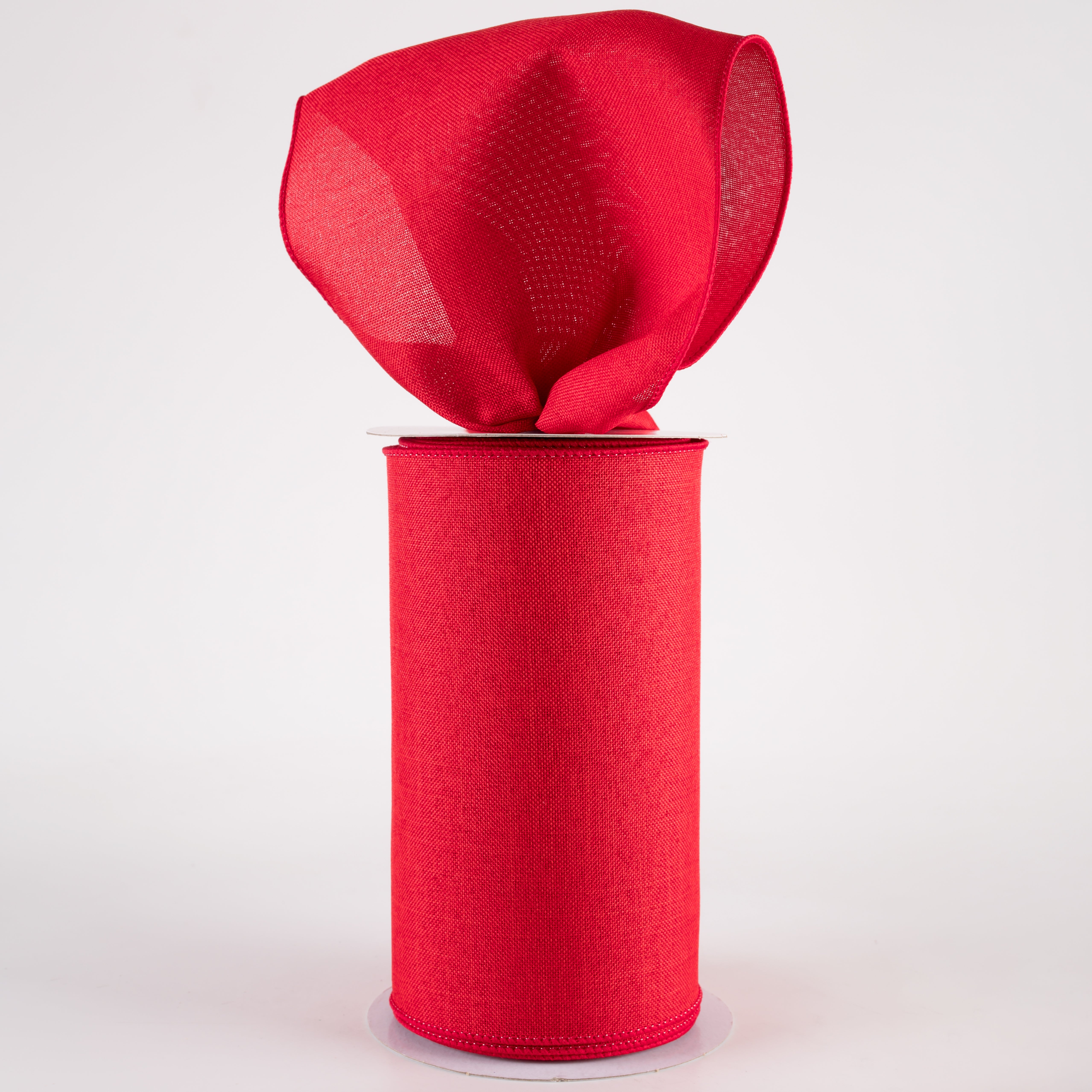 6" Royal Canvas Ribbon: Red (10 Yards) Lifestyle Photo