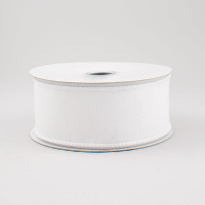 1.5" Royal Canvas Ribbon: White (10 Yards)