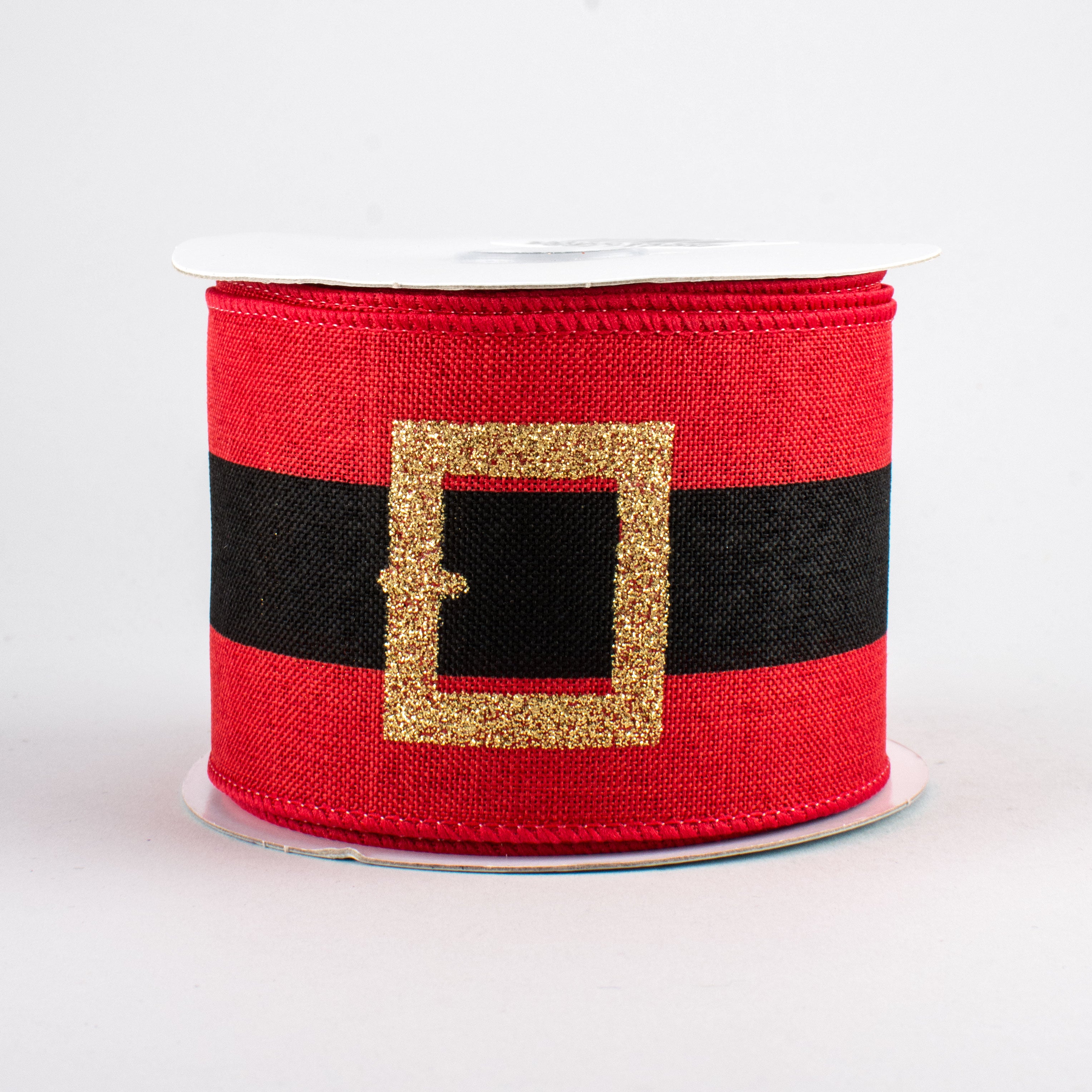 2.5" Royal Canvas Santa Belt Ribbon (10 Yards)