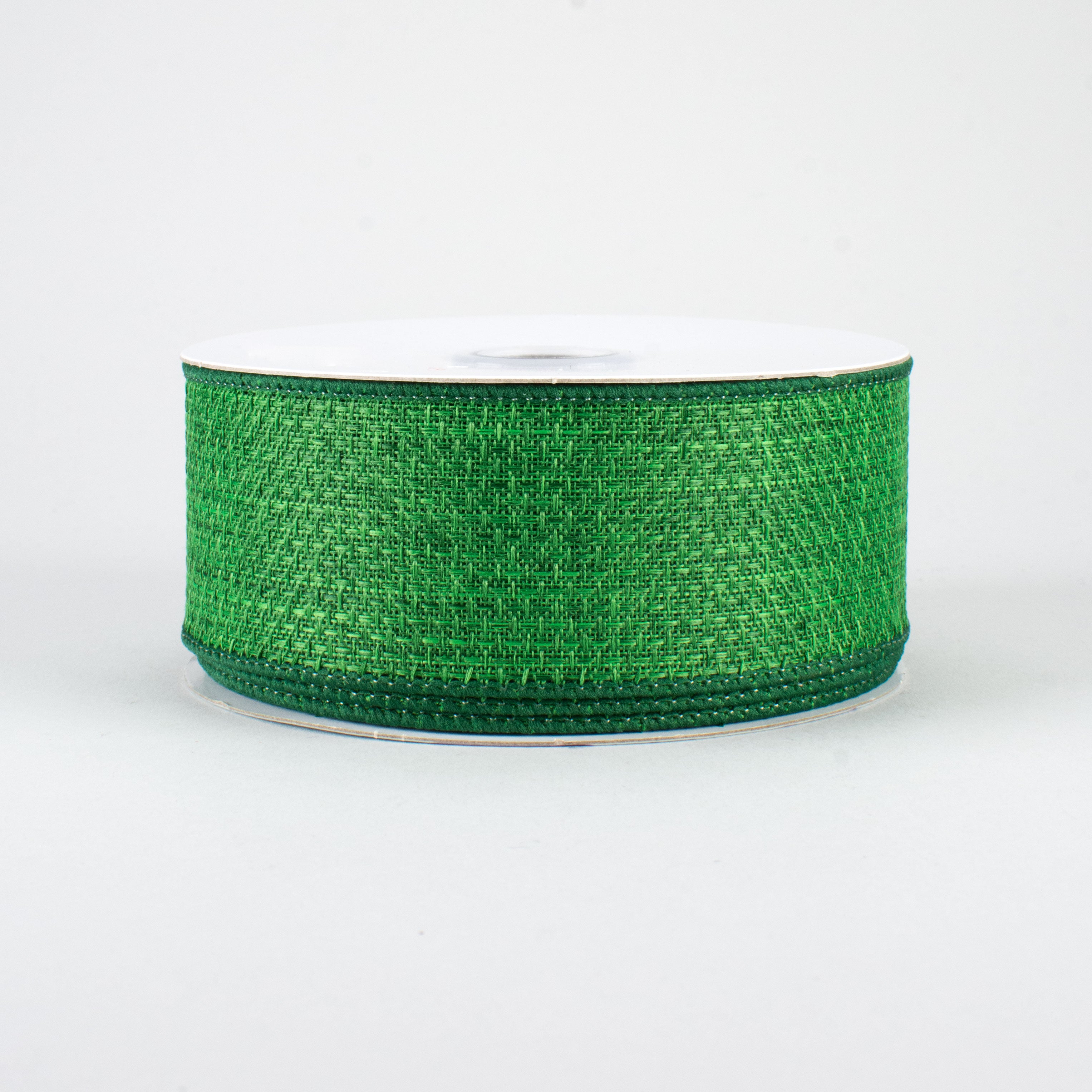 1.5" Royal Faux Burlap Ribbon: Emerald Green (10 Yards)