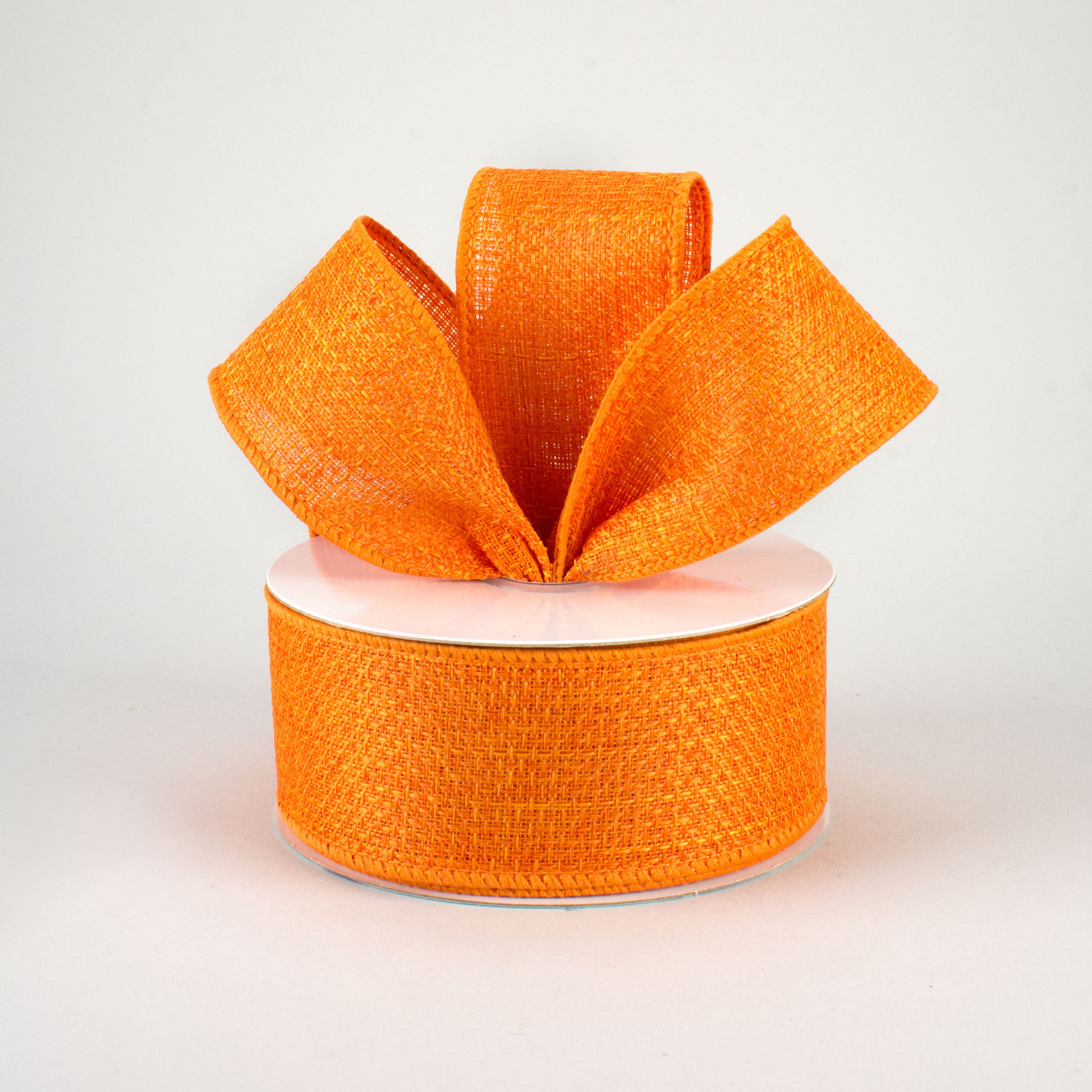 1.5" Royal Faux Burlap Ribbon: Orange (10 Yards) Lifestyle Photo