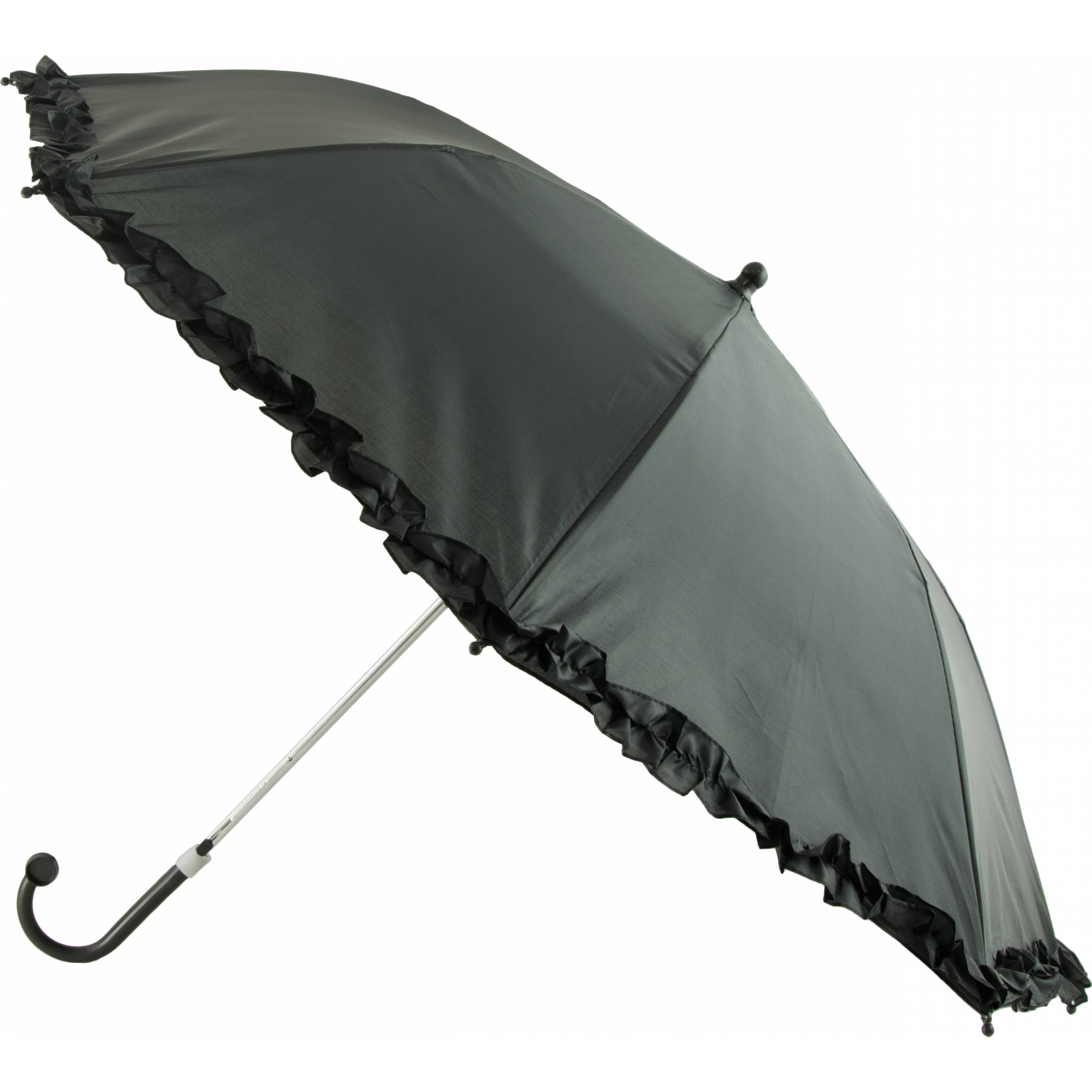 18" Ruffle Umbrella: Black Item Number: MG14-108