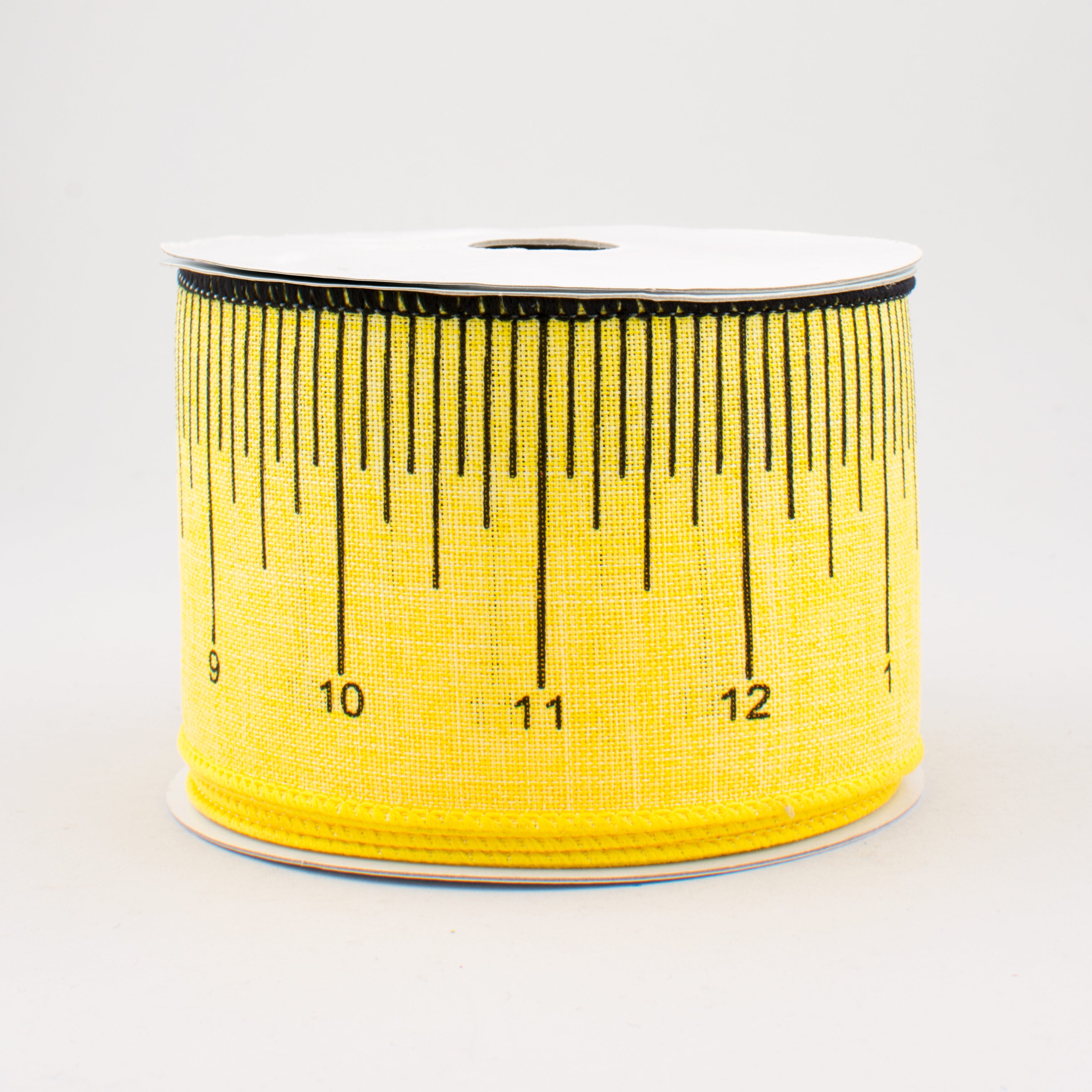 2.5" Ruler Ribbon: Black & Yellow (10 Yards)