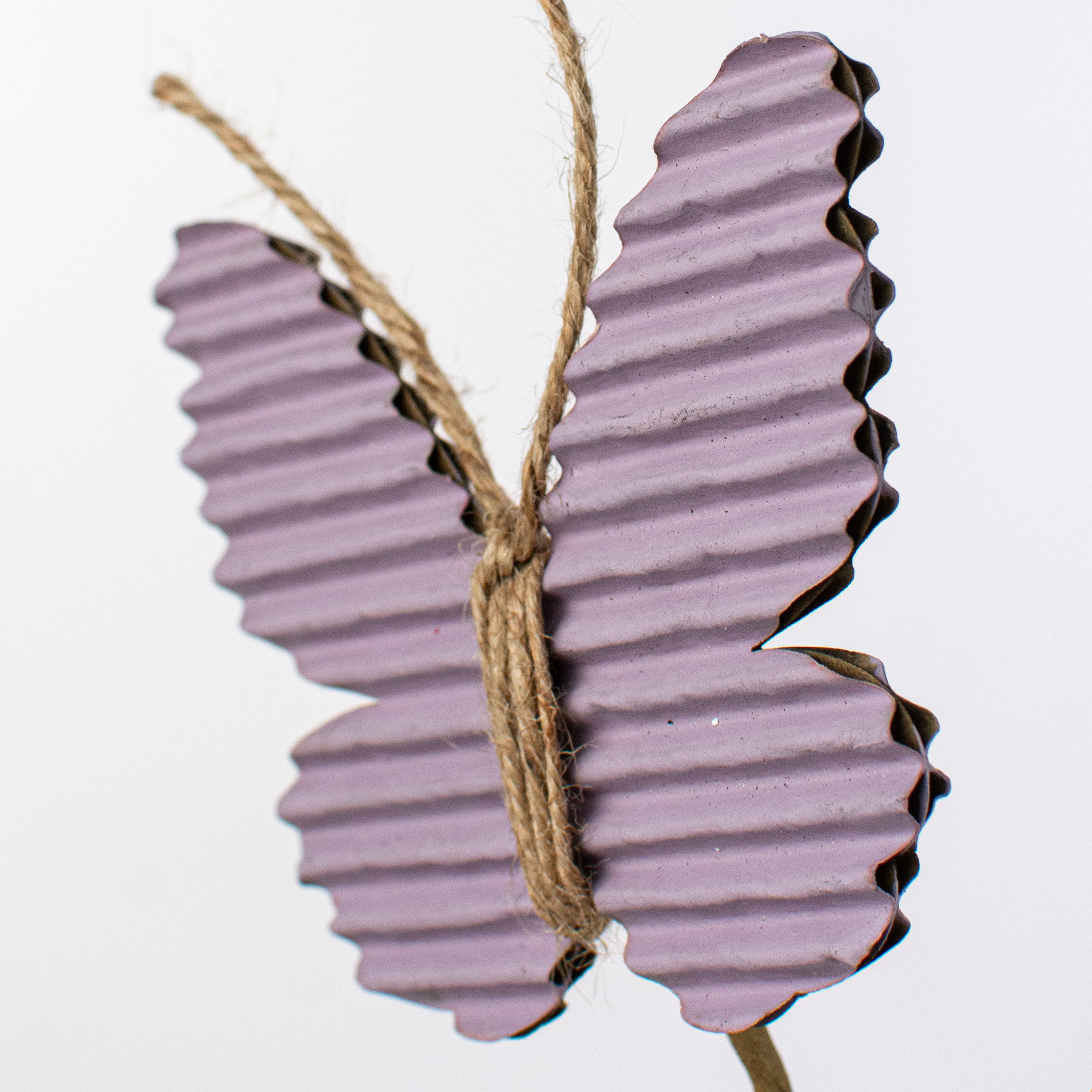 21" Rustic Corrugated Butterfly Pick: Purple Lifestyle Photo