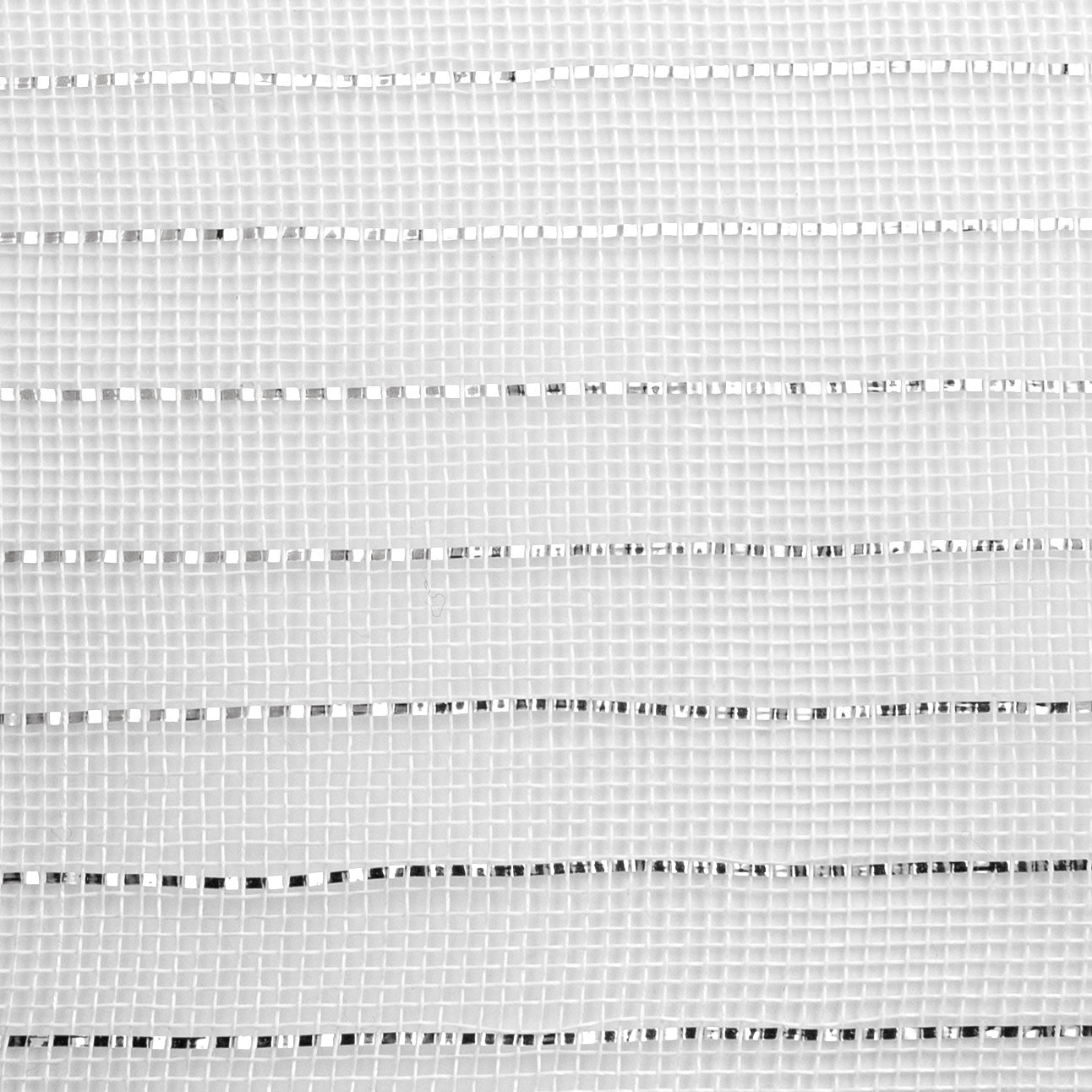 10" Metallic Fine Weave Deco Mesh: White & Silver