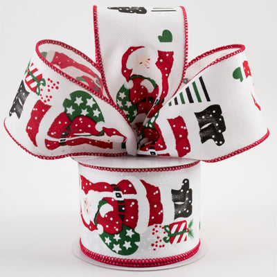 2.5" Santa Presents Modern Tree Ribbon (10 Yards) Lifestyle Photo